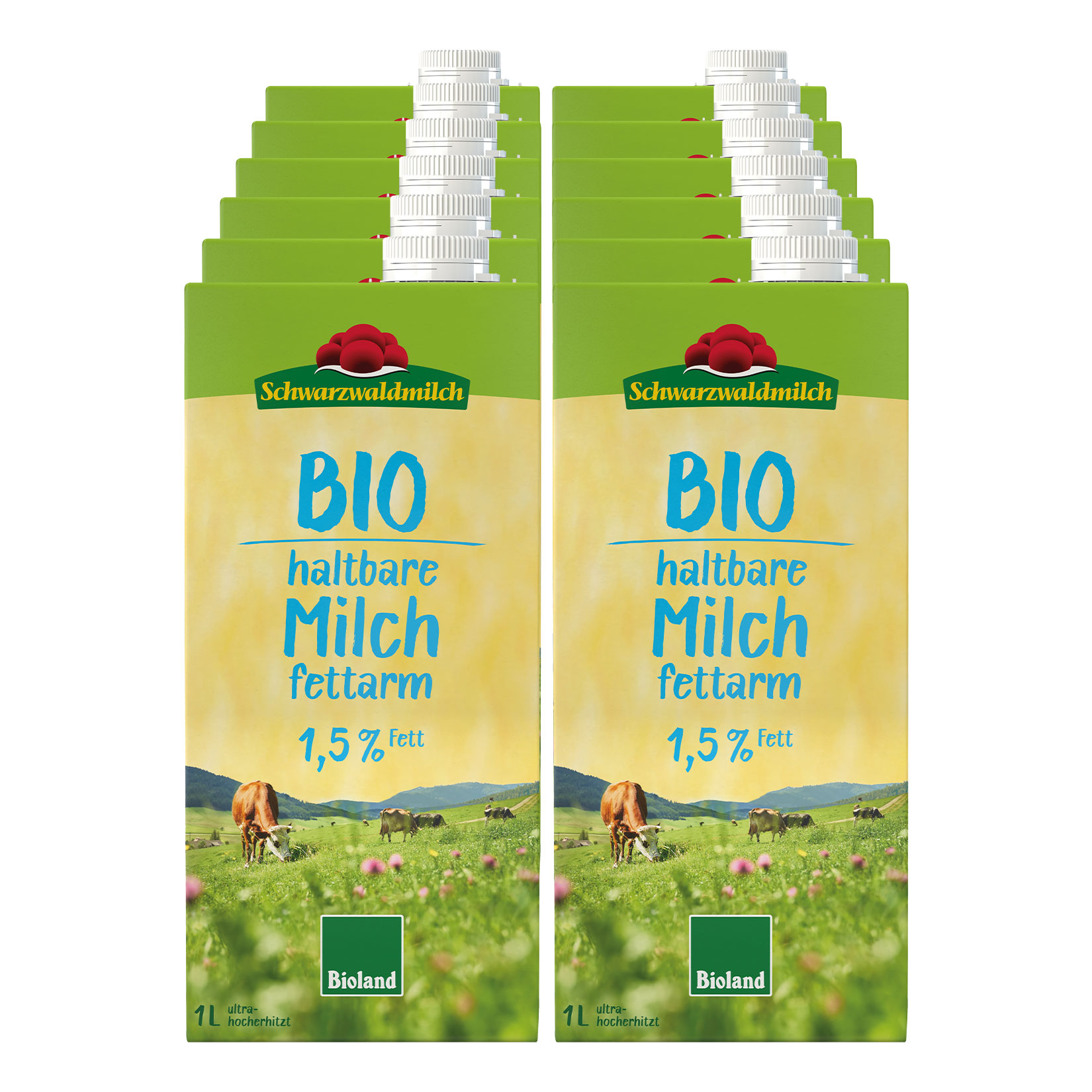Schwarzwaldmilch Bio H-Milch 1,5 % 1 Literr, 12er Pack - Bild 1