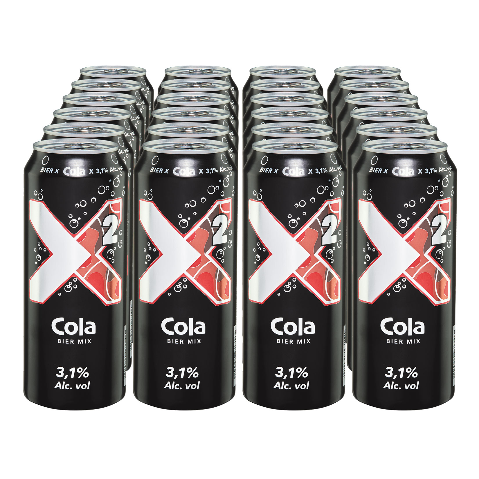 X2 Cola Bier Mix 3,1 % vol 0,5 Liter Dose, 24er Pack - Bild 1