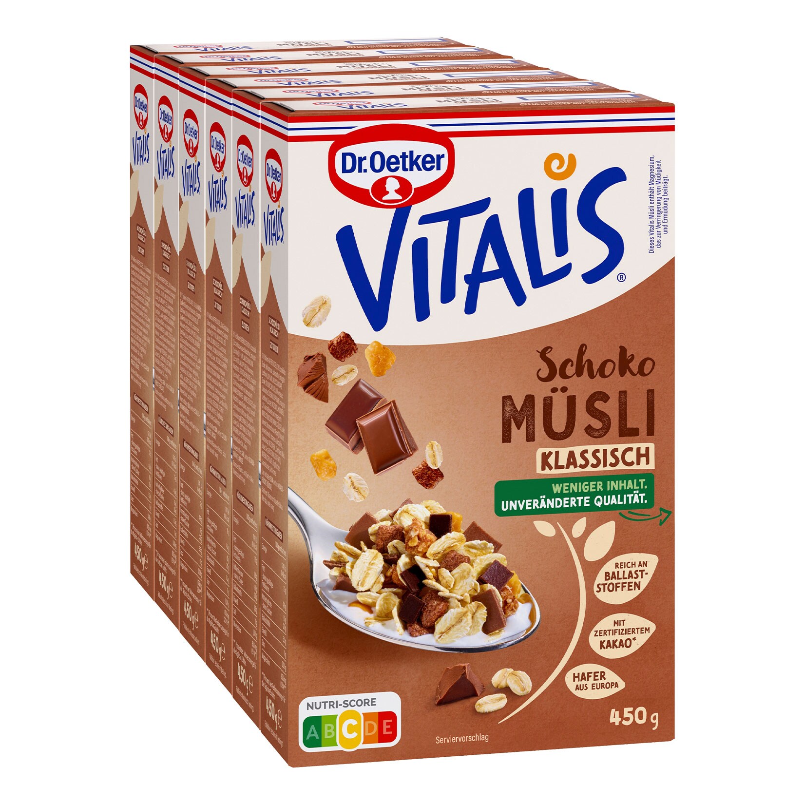 Vitalis Schokomuesli 450g, 8er Pack - Bild 1