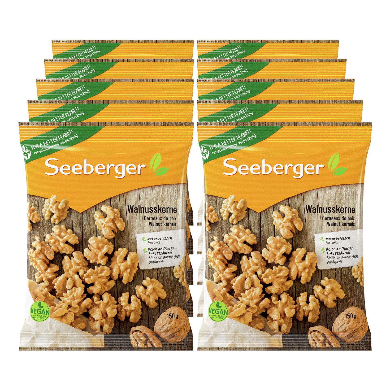 Seeberger Walnusskerne 150g, 10er Pack - Bild 1