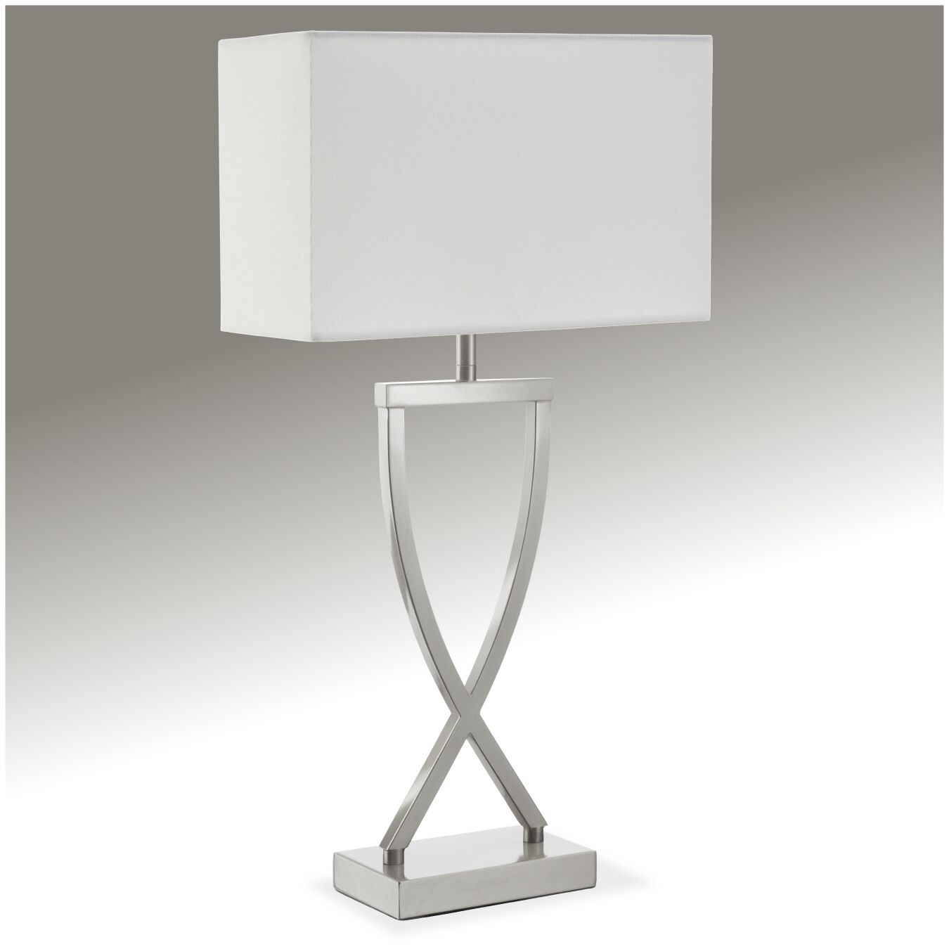 tectake&reg; Tischleuchte, modernes Design, blendfreies Licht, Kippschalter am Kabel, 27 x 12 x 51,5 cm - Bild 1