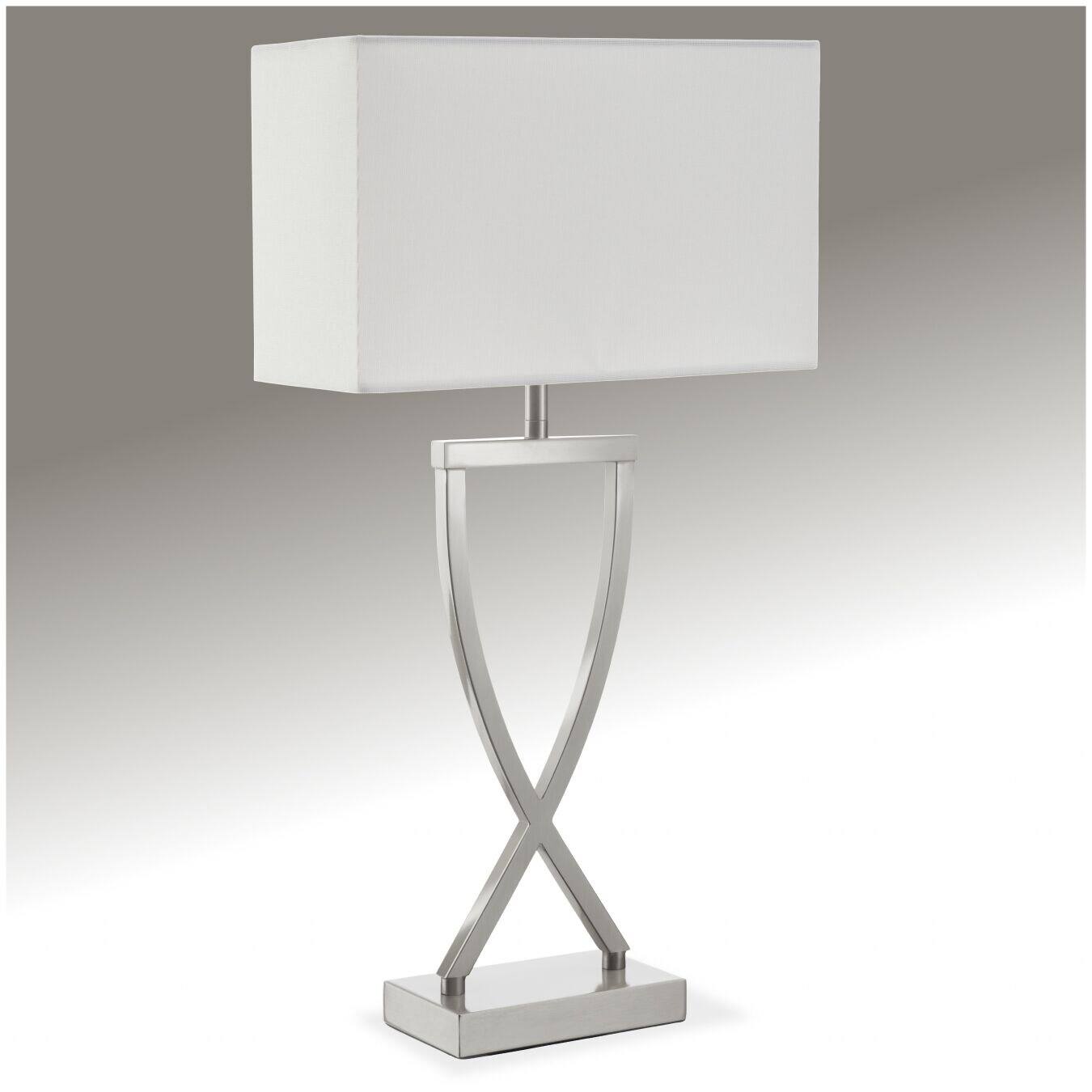 tectake® Tischleuchte, modernes Design, blendfreies Licht, Kippschalter am Kabel, 27 x 12 x 51,5 cm