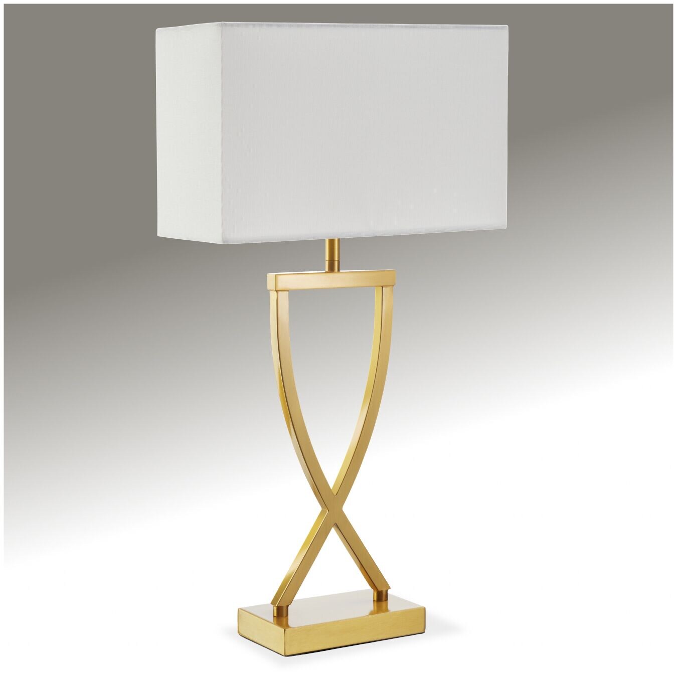 tectake® Tischleuchte, modernes Design, blendfreies Licht, Kippschalter am Kabel, 27 x 12 x 51,5 cm | 04061173277701