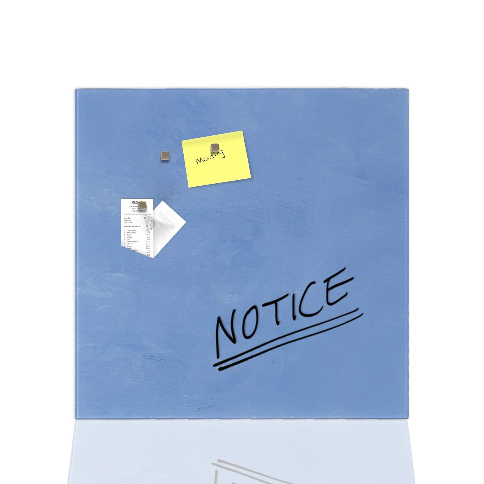 Karat office Design-Glas-Memoboard Print Blau