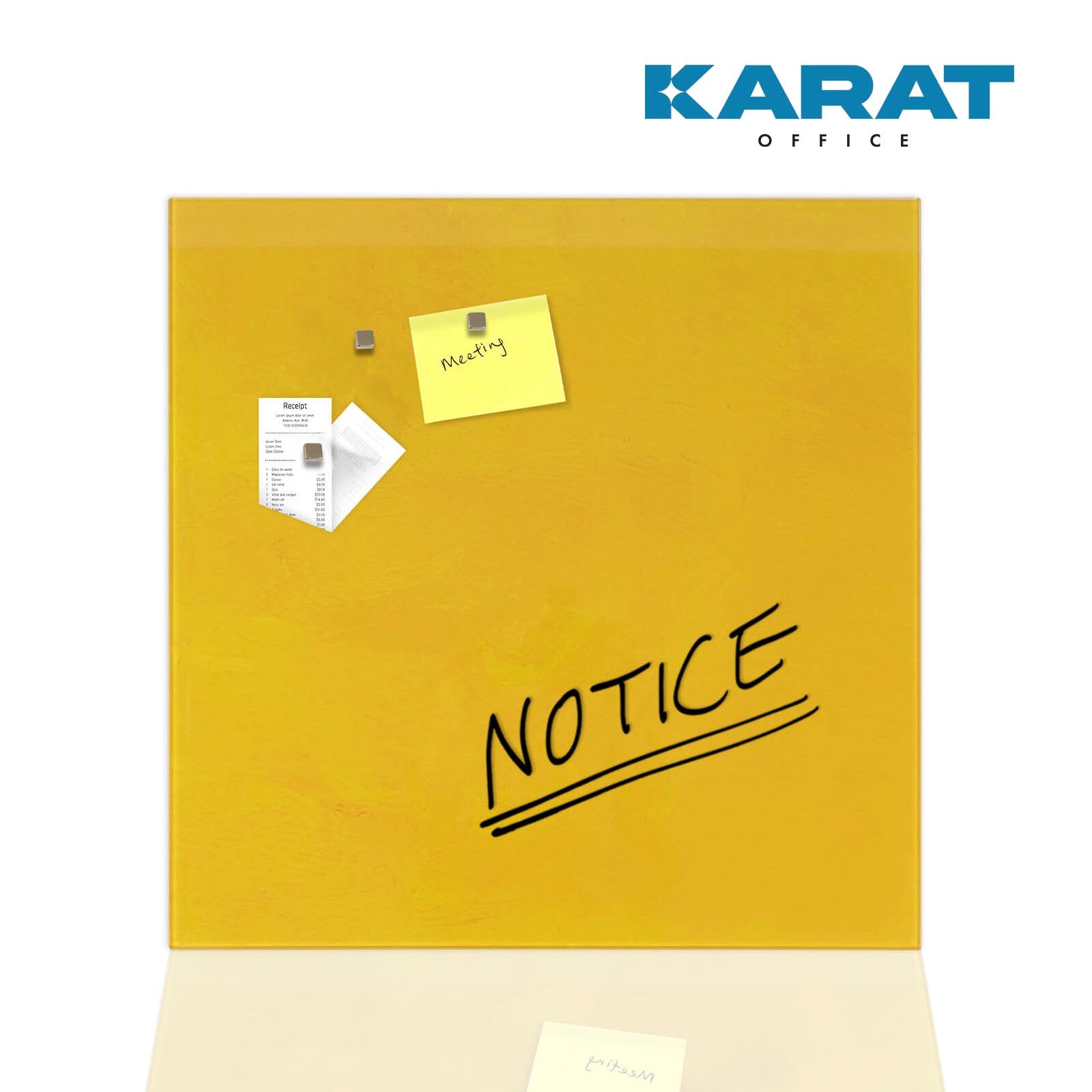 Karat office Design-Glas-Memoboard   Print   Gelb | 04066088633710