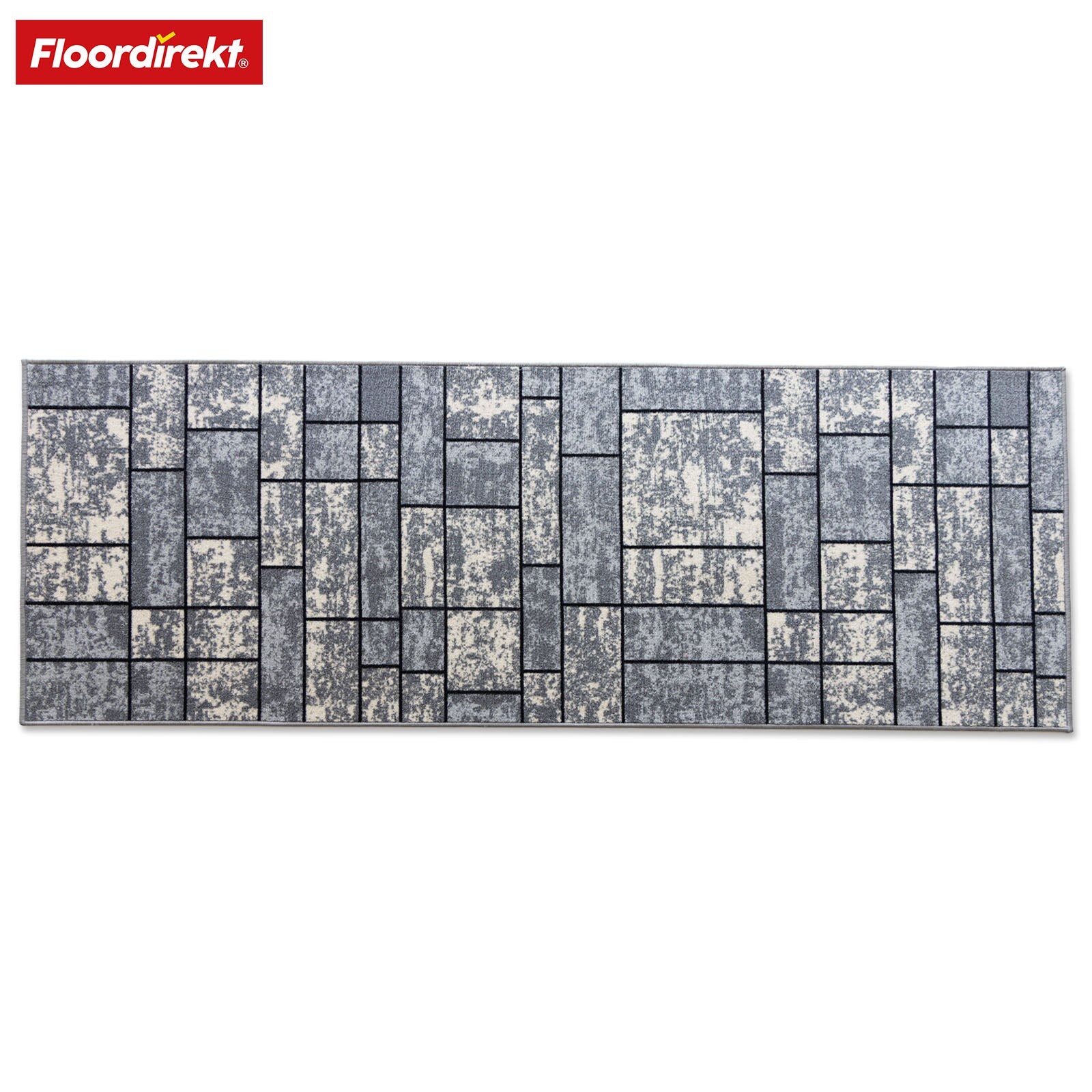 Floordirekt Teppich-Läufer nach Maß Mannheim Grau