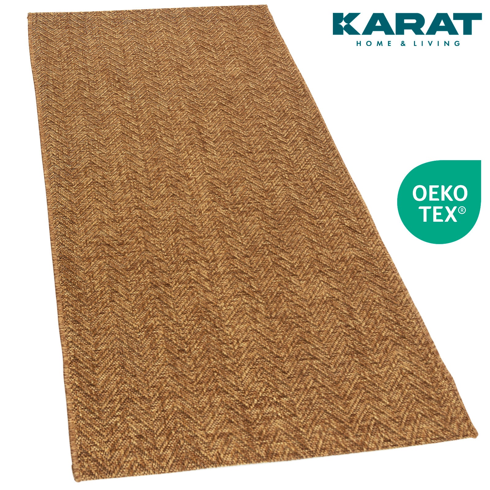 Karat homeliving Karat Wohnteppich | Cheron | Bodenbelag f&uuml;r Flur & Wohnraum | Braun - Bild 1