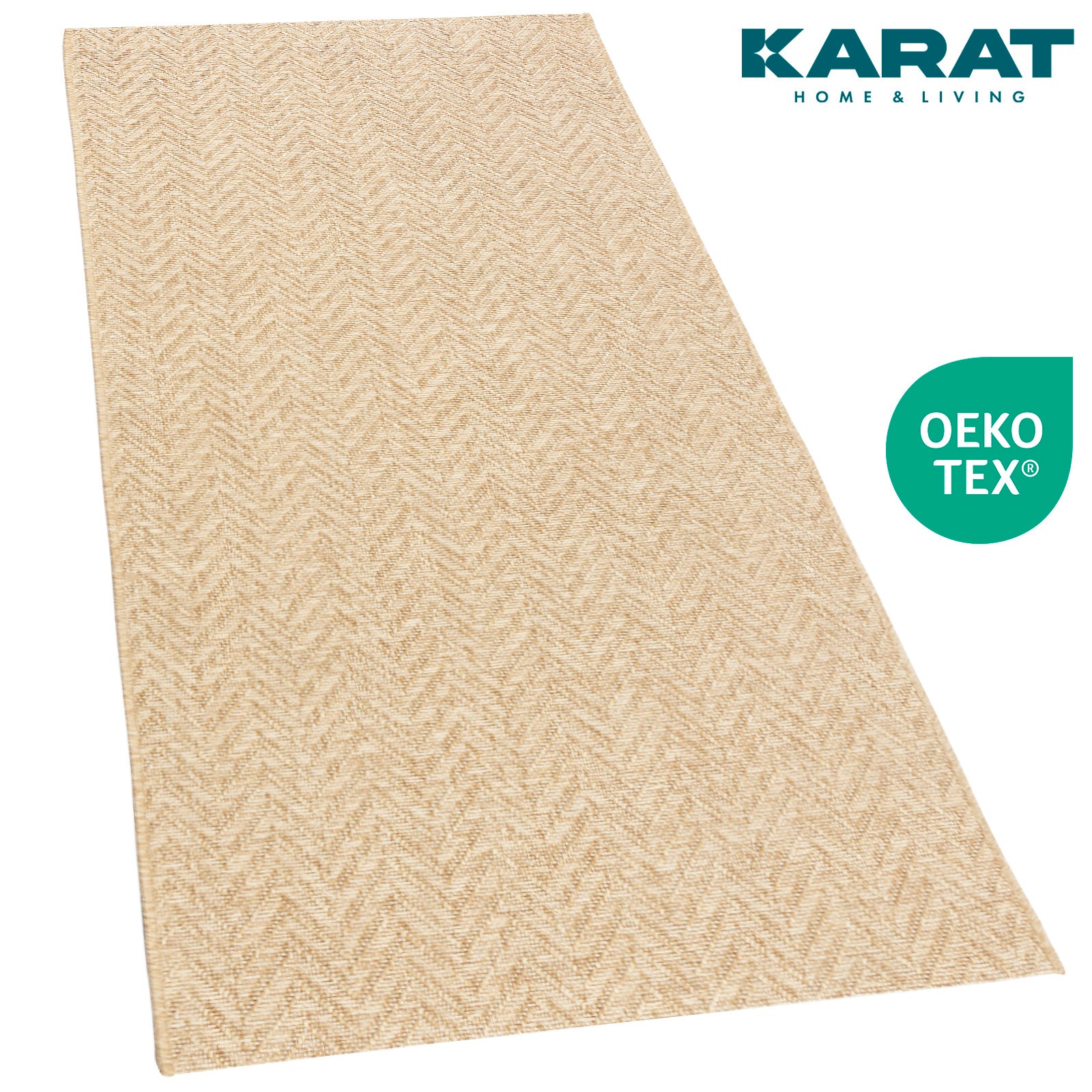 Karat homeliving Karat Wohnteppich | Cheron | Bodenbelag f&uuml;r Flur & Wohnraum | Beige - Bild 1