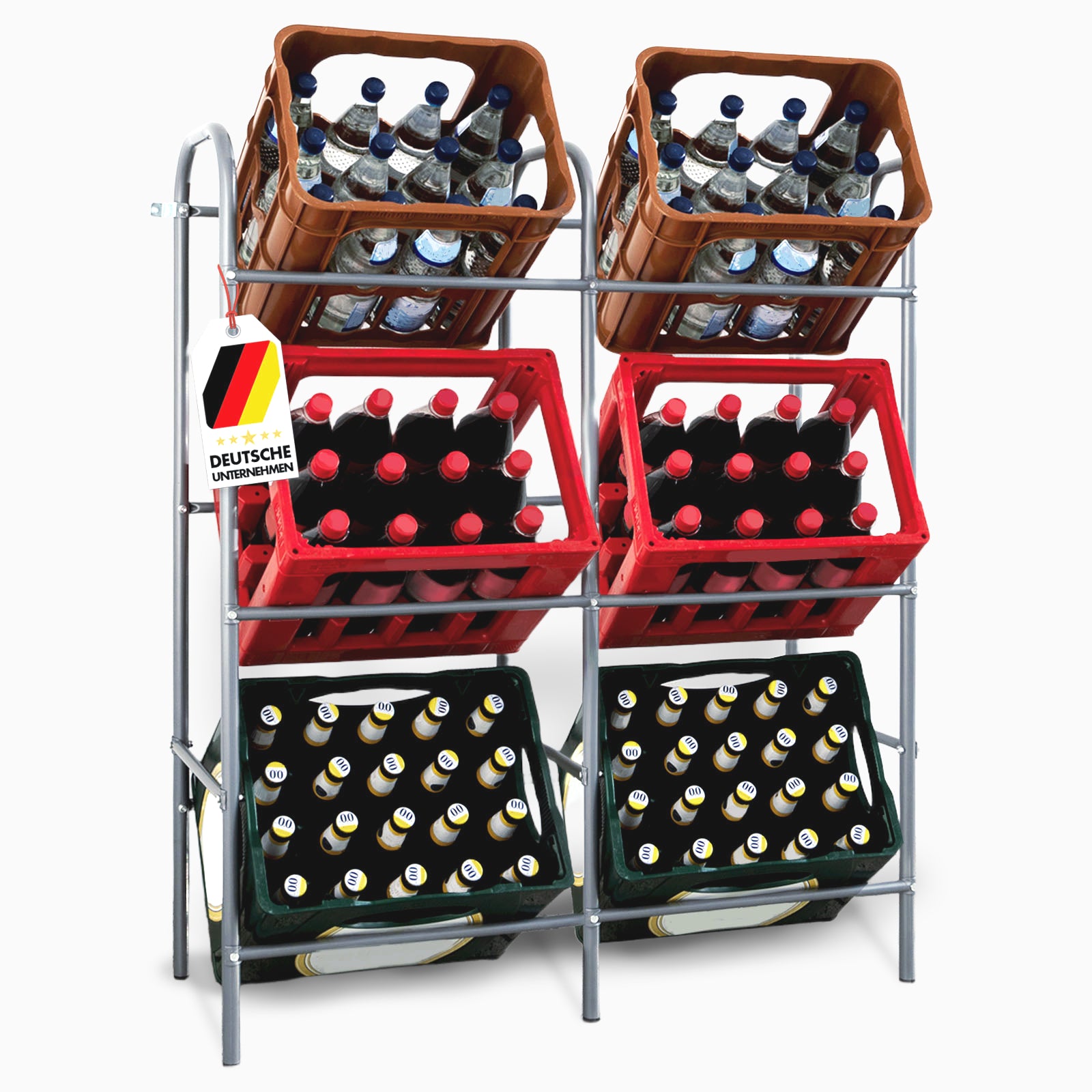 Karat Flaschenkastenst&auml;nder Rocket | Grau | 96 x 32,5 x 115,5 cm - Bild 1