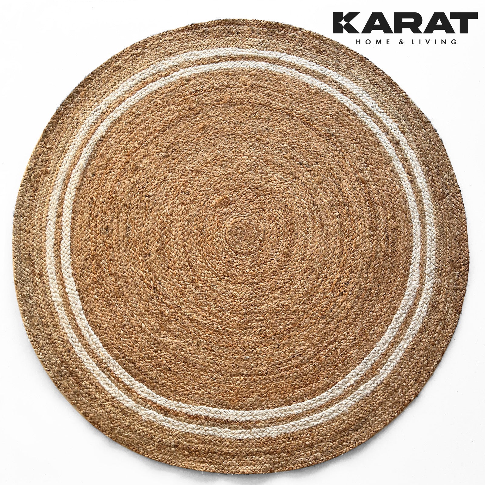 Karat homeliving Jute-Teppich Mumbai | Rund | Handgewebt | Aus Naturfasern - Bild 1
