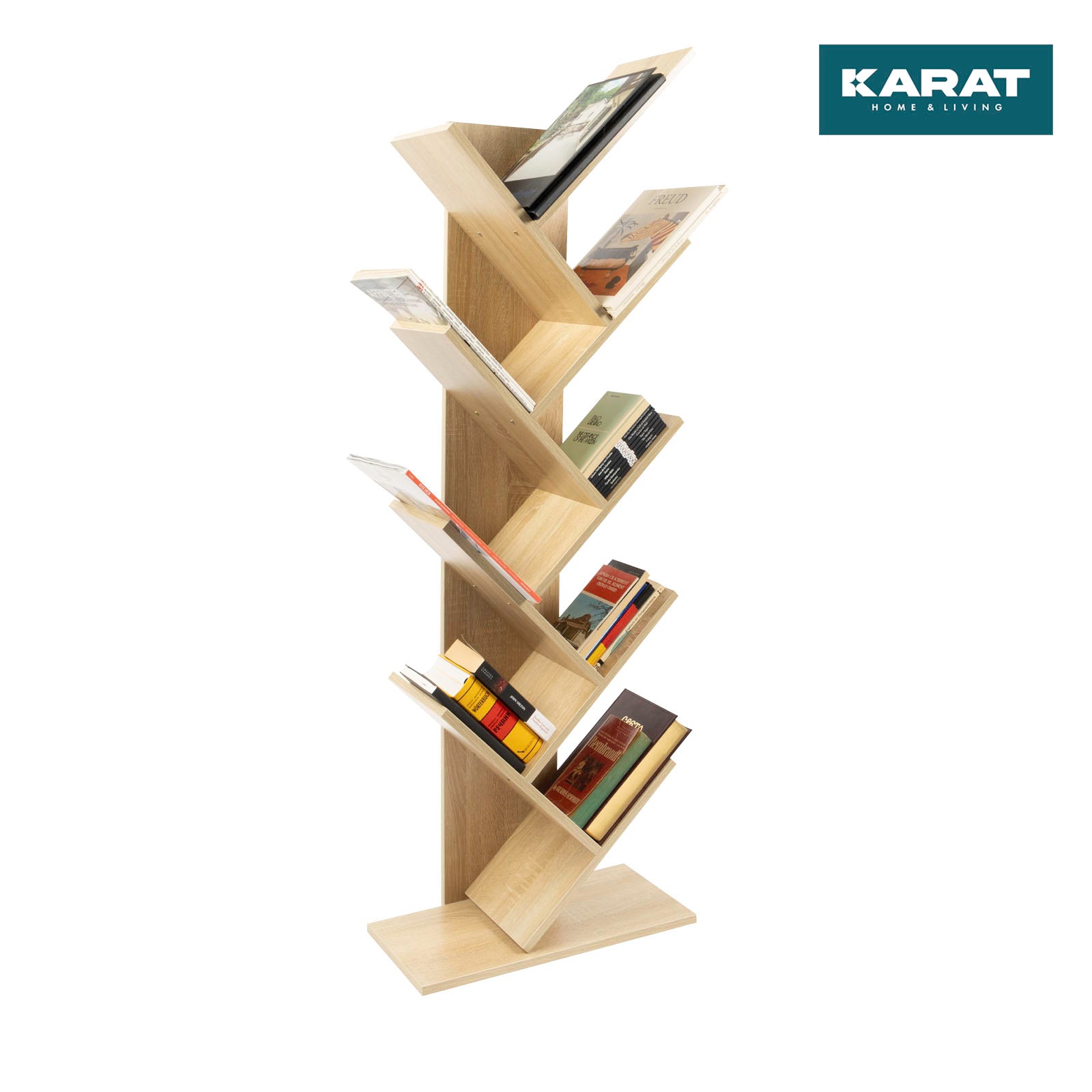 karathomeliving B&uuml;cherregal Alexandria | Standregal | Mit 8 F&auml;chern - Bild 1