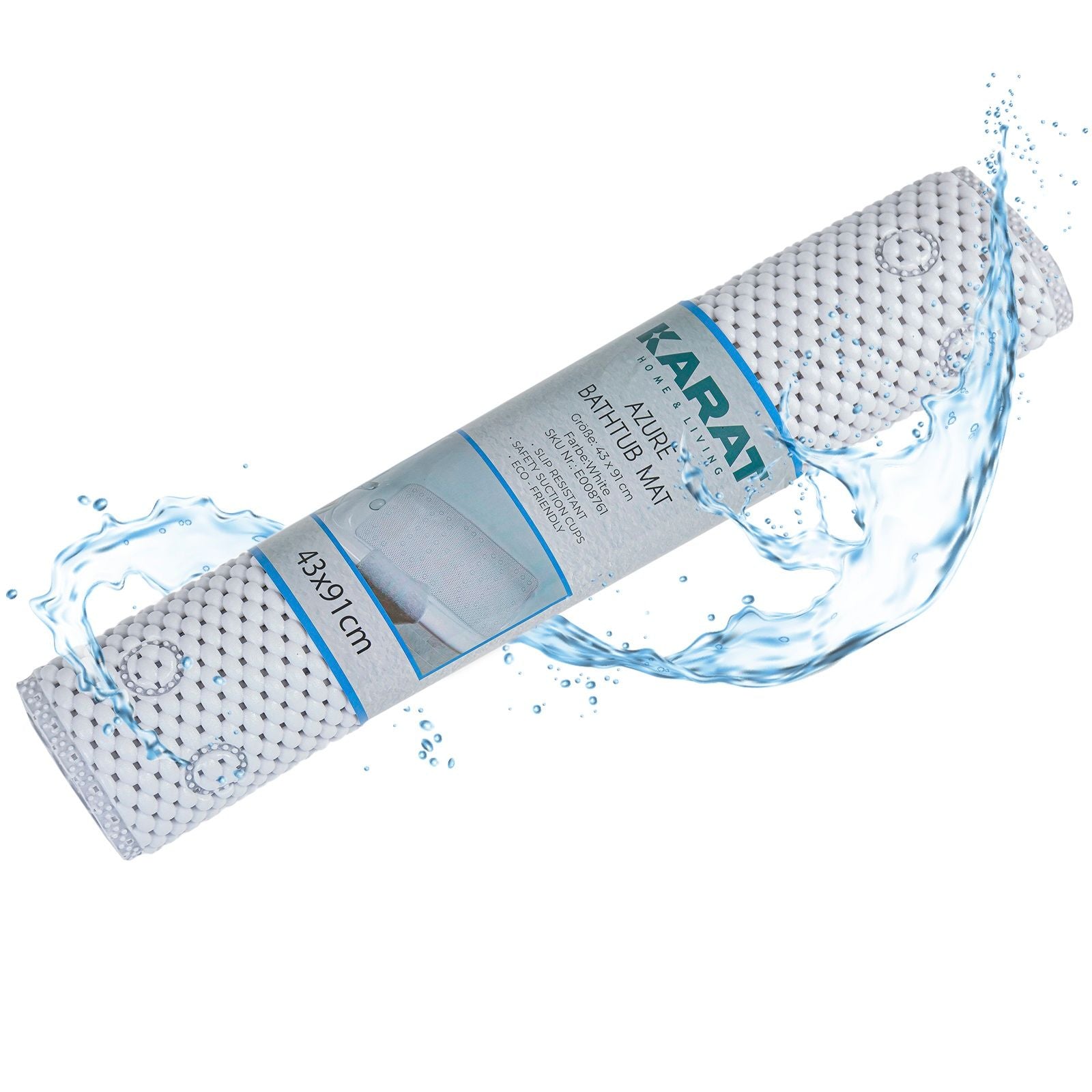 Karat homeliving Badewannenmatte | Azure | 43 x 91 cm - Bild 1