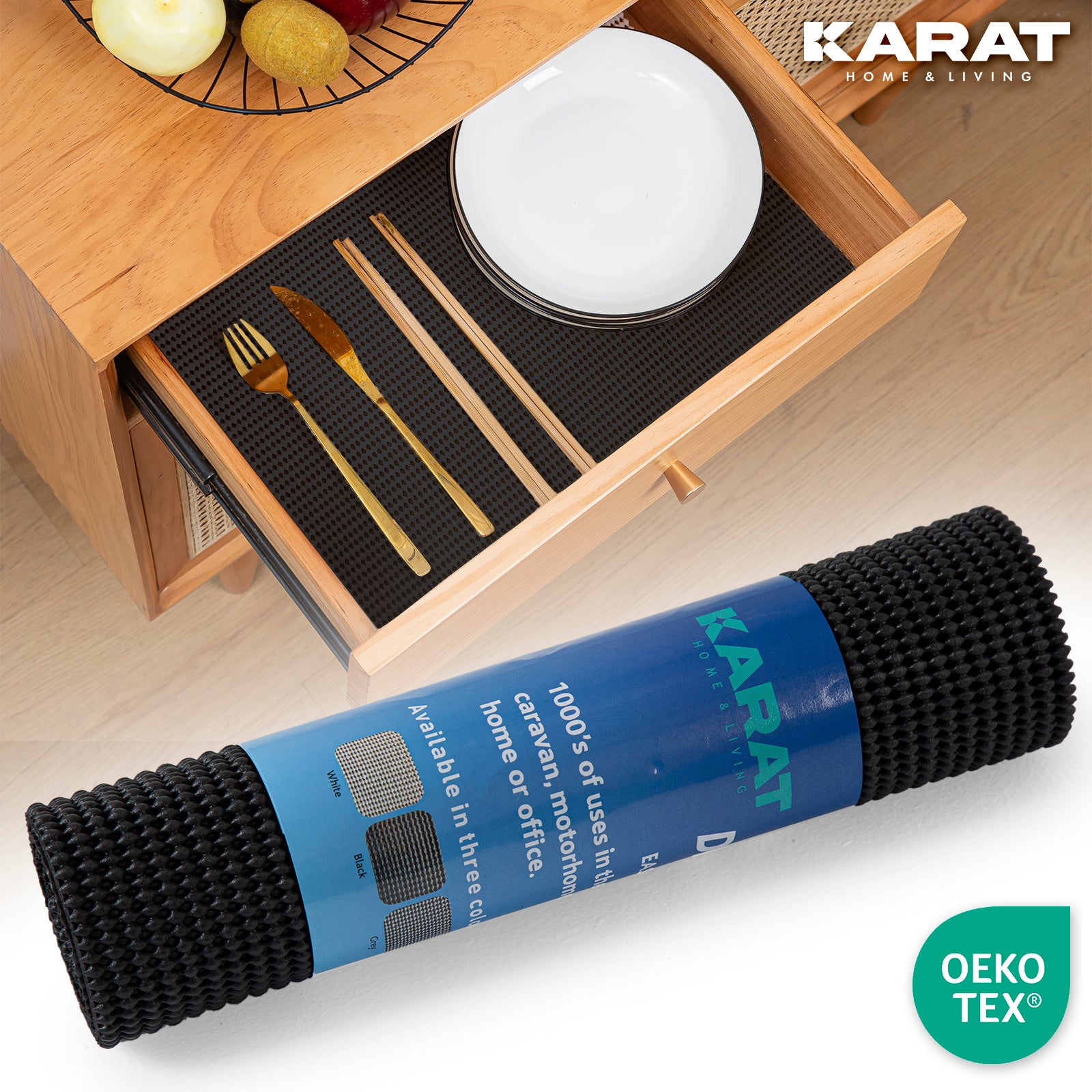 Karat homeliving Schubladenmatte | Pearl | 30 x 150 cm - Bild 1