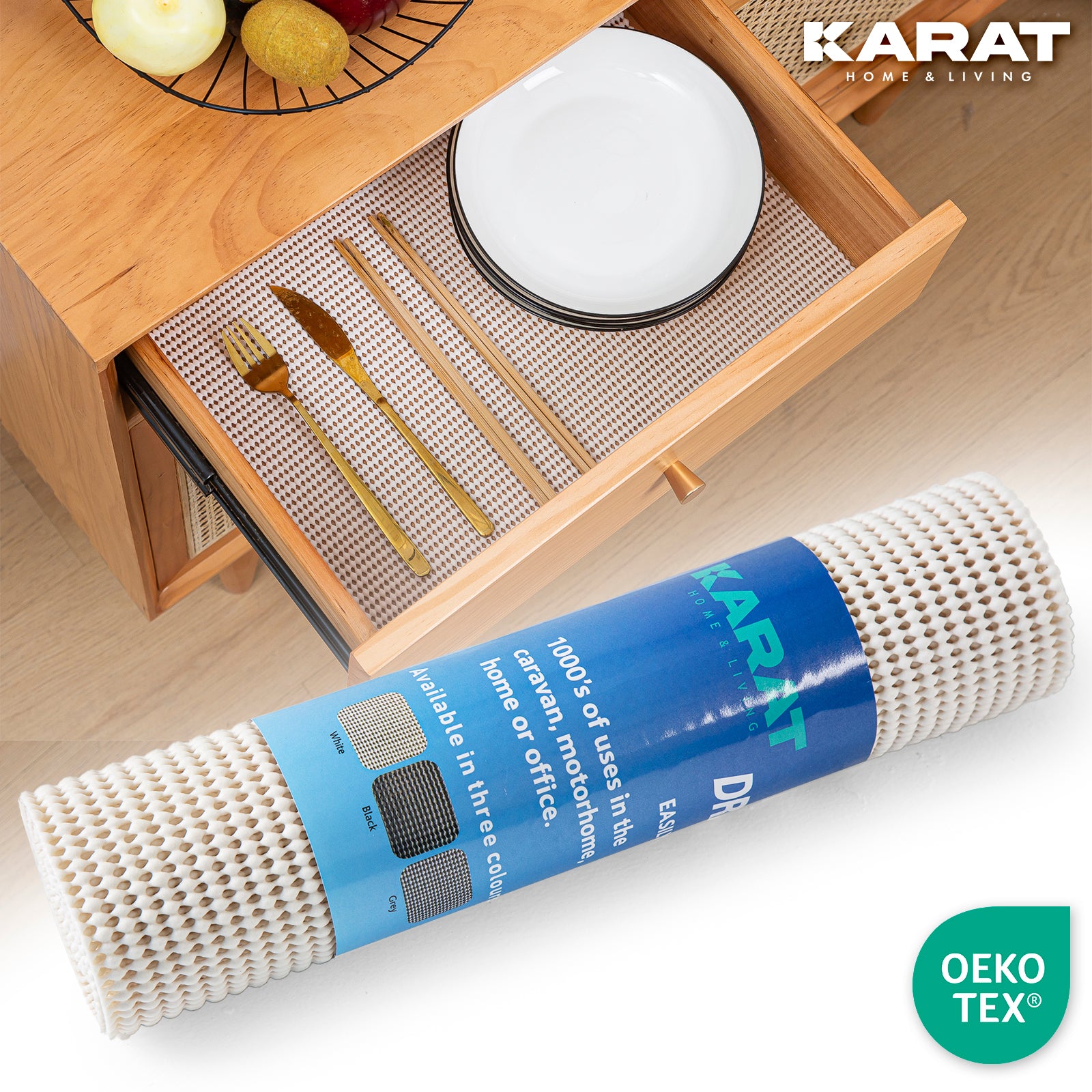 Karat homeliving Schubladenmatte | Pearl | 30 x 150 cm - Bild 1