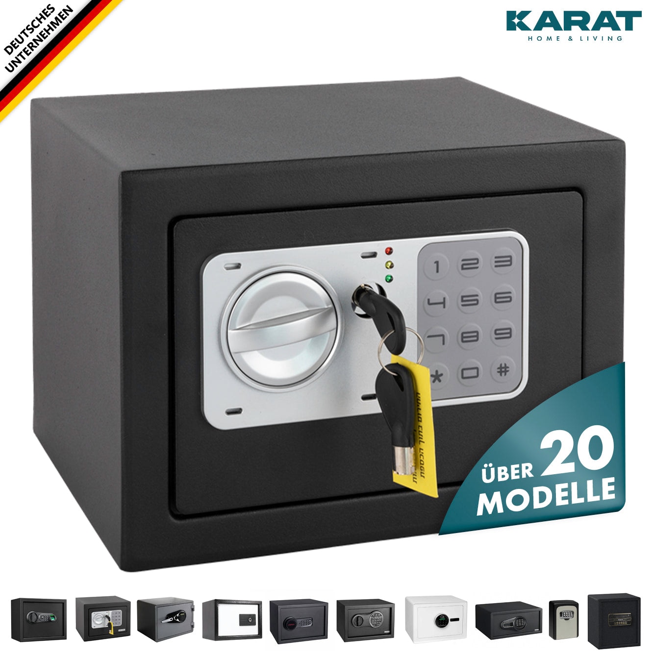 Karat homeliving Tresor | Zuverl&auml;ssiger Schutz und stilvolle Aufbewahrung | Cortez - Bild 1