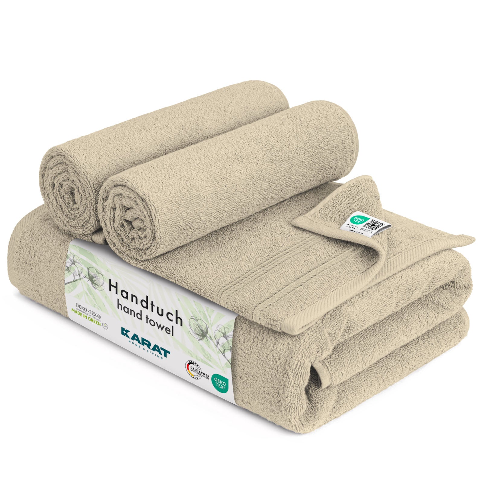 Karat Homeliving Handtuch | Bay | Sanft, saugstark und vielseitig nutzbar | Beige - Bild 1