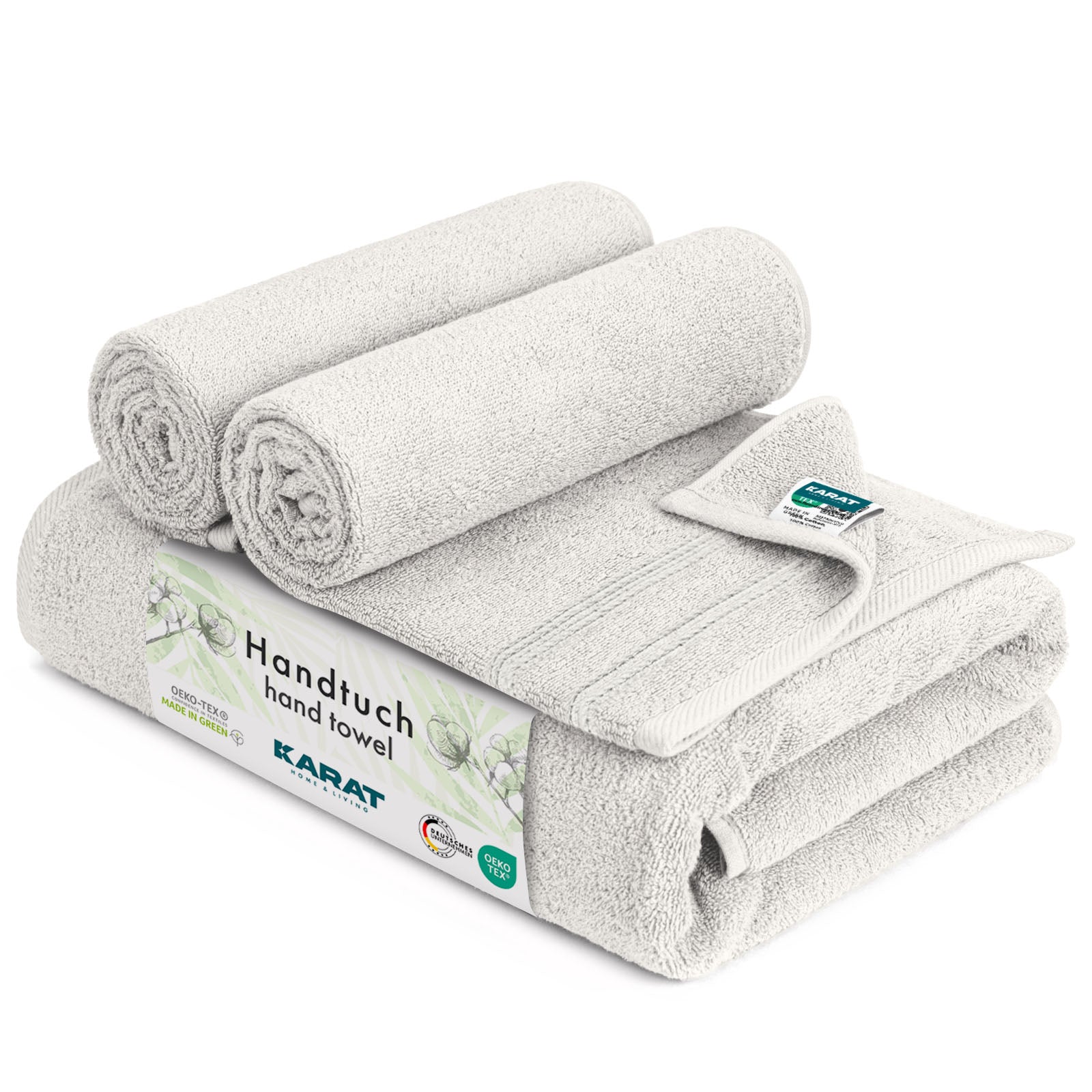 Karat Homeliving Handtuch | Bay | Sanft, saugstark und vielseitig nutzbar | Wei&szlig; - Bild 1
