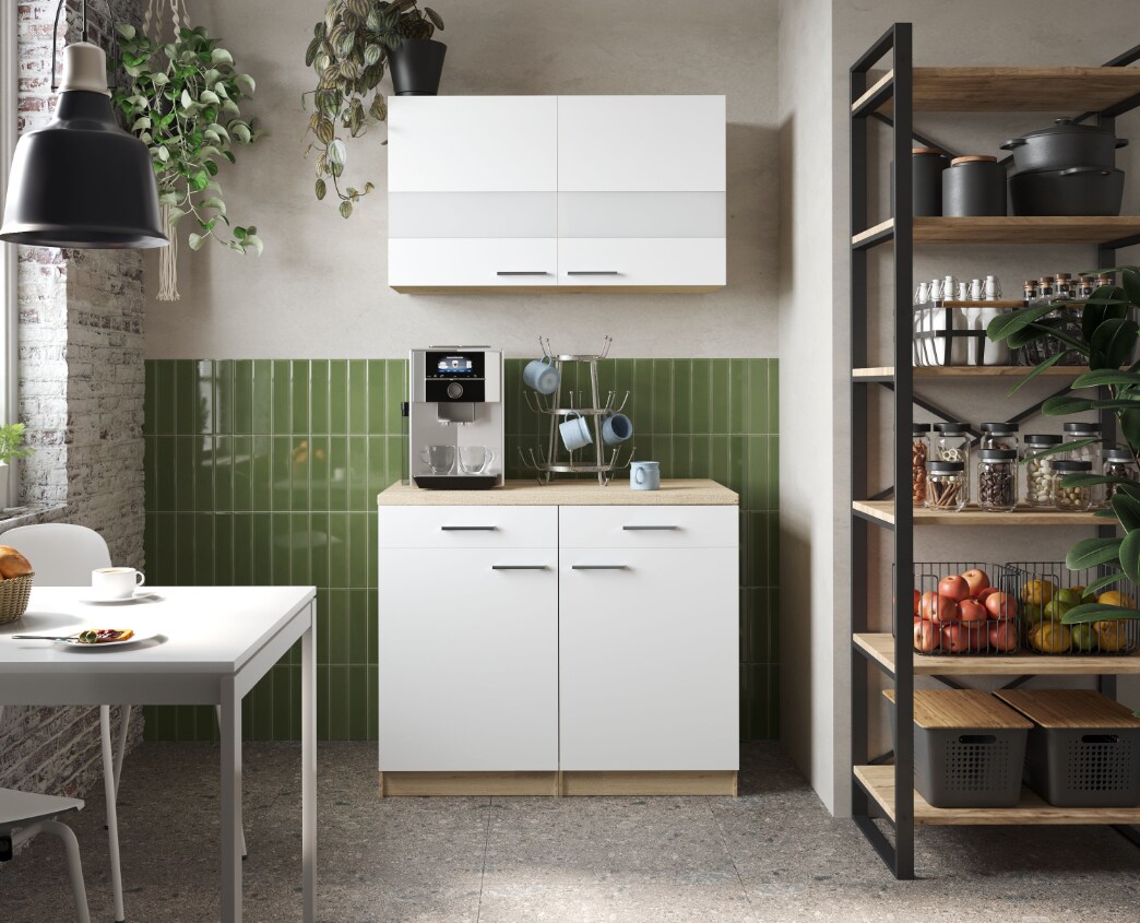 Respekta Ergänzungset ca. B 100 cm Holz/Glastüren- versch. Ausführungen-weiß | 04262421978030