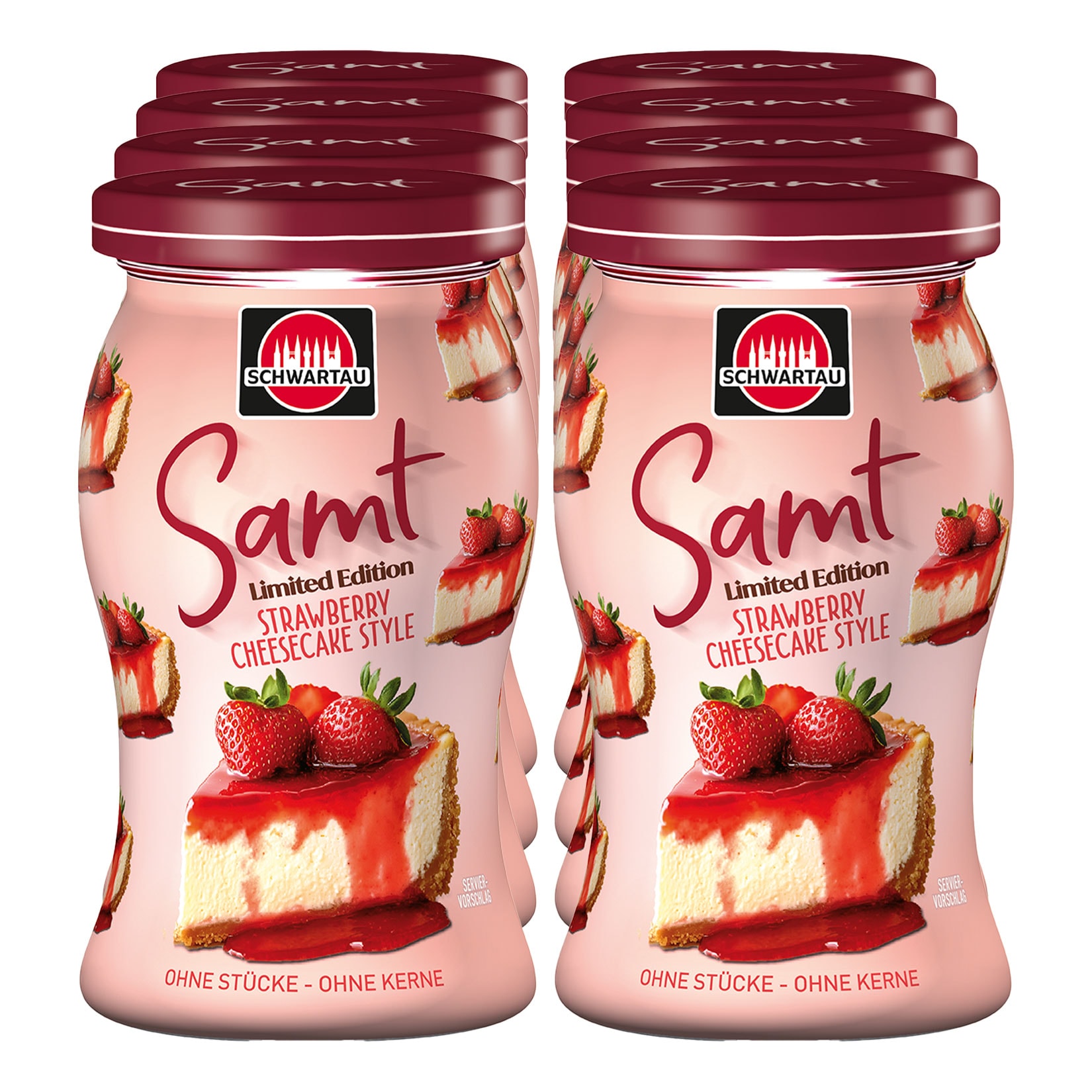 Schwartau Samt Limited Edition Strawberry Cheesecake Style 270g, 8er Pack - Bild 1