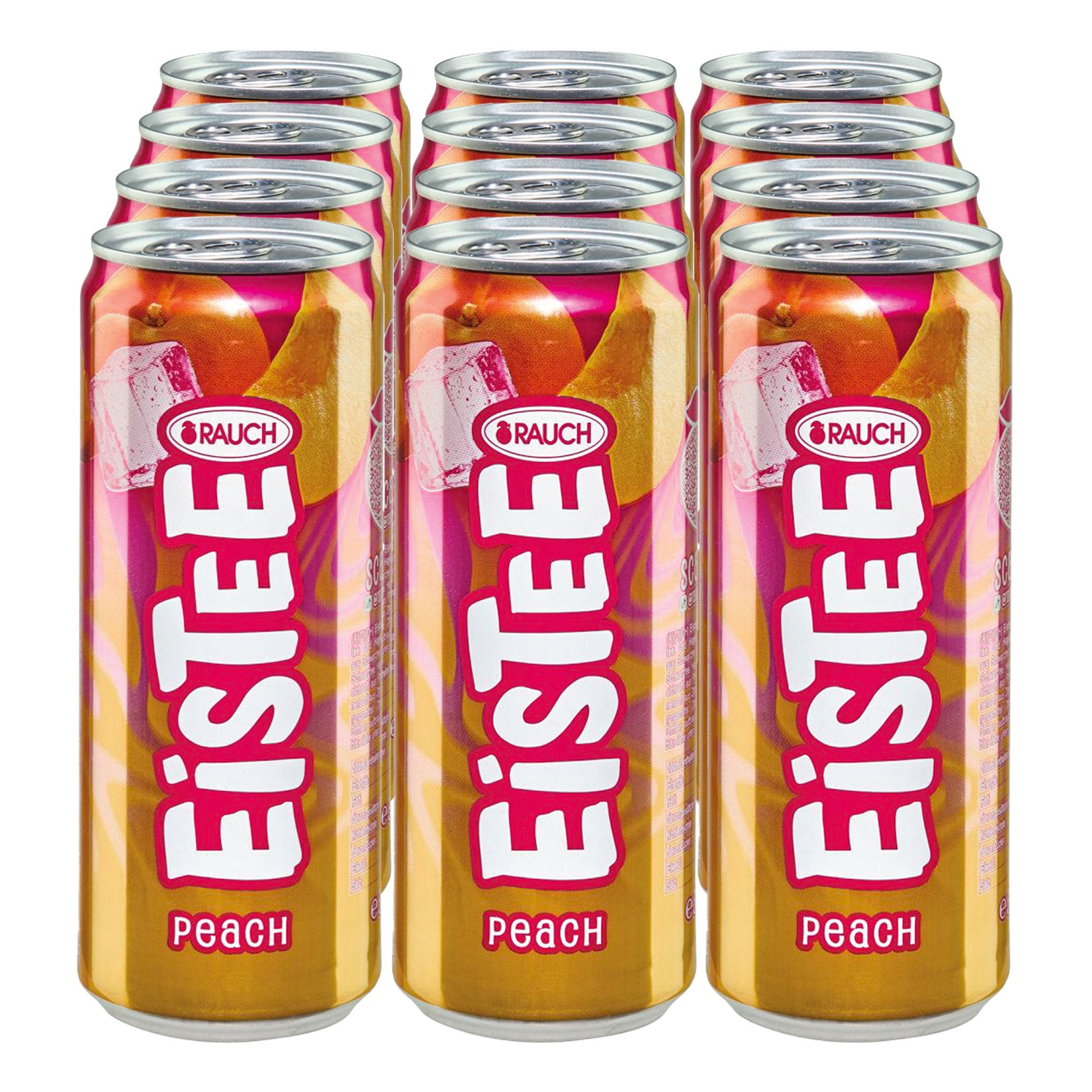 Rauch Eistee Pfirsich 0,33 Liter, 12er Pack - Bild 1