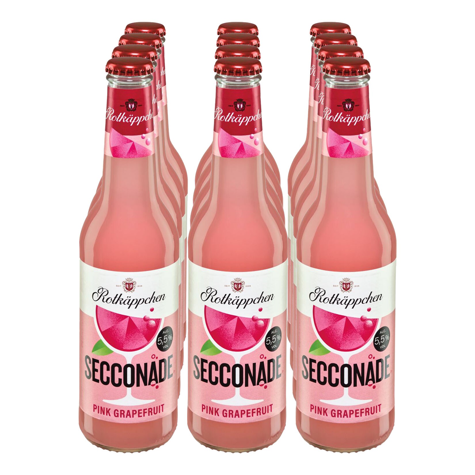 Rotk&auml;ppchen Secconade Pink Grapefruit  5,5 % Vol 0,33 Liter, 12er Pack - Bild 1