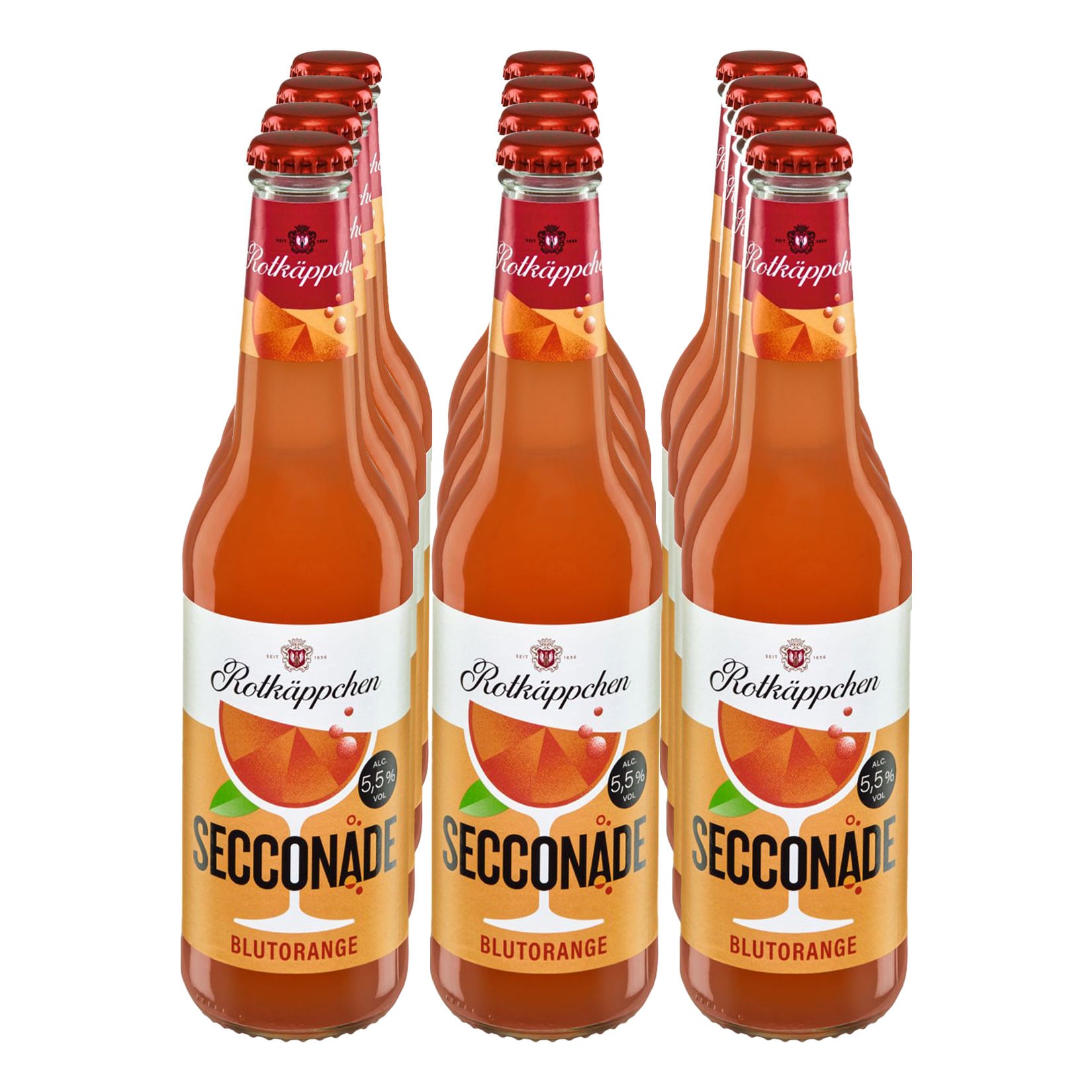 Rotk&auml;ppchen Secconade Blutorange 5,5 % Vol 0,33 Liter, 12er Pack - Bild 1