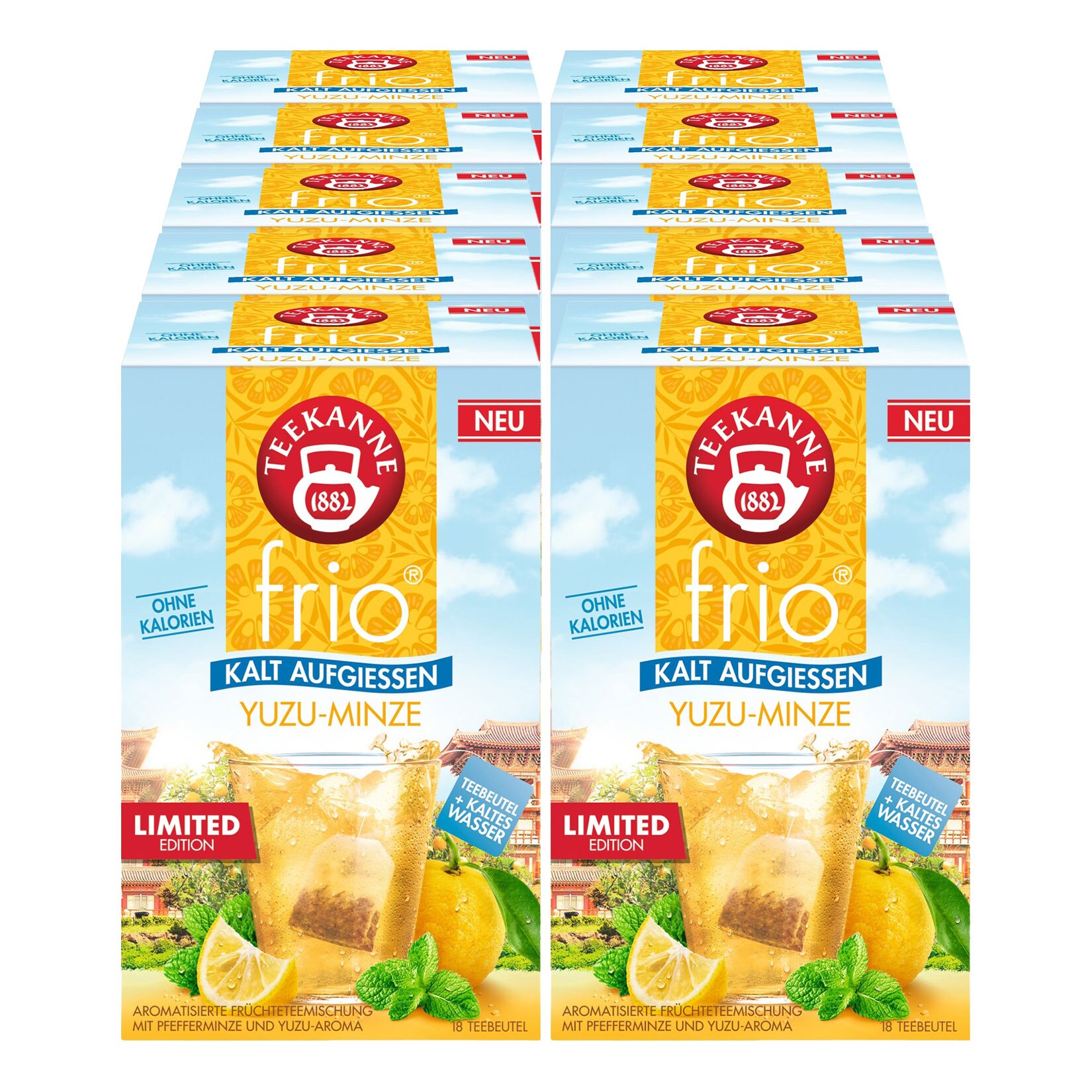 Teekanne frio Yuzu-Minze 45g, 10er Pack - Bild 1