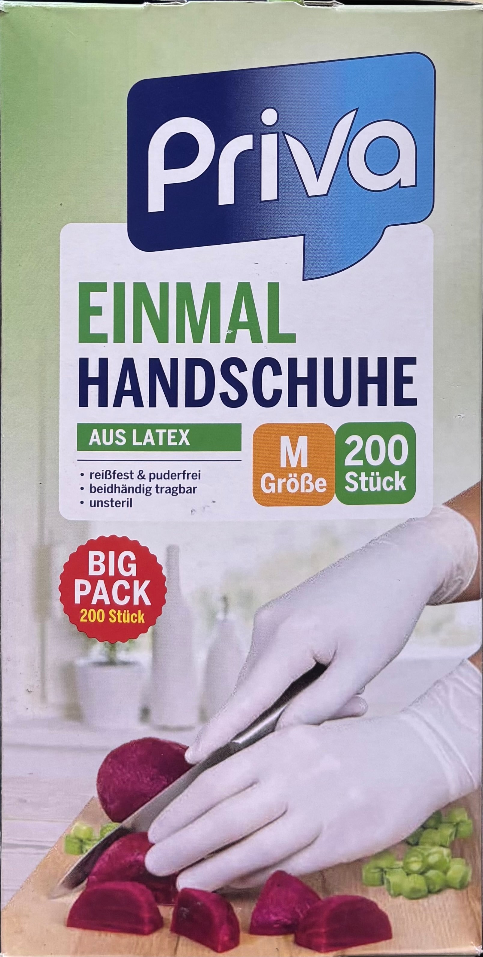Priva Latex Handschuhe Gr&ouml;&szlig;e M - Bild 1