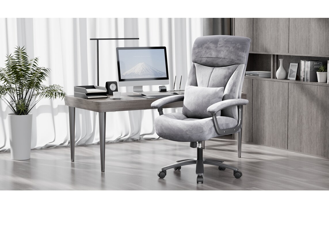 Happy Home Chefsessel LY006-GRA -Schwarz-Grau | 04262386287260