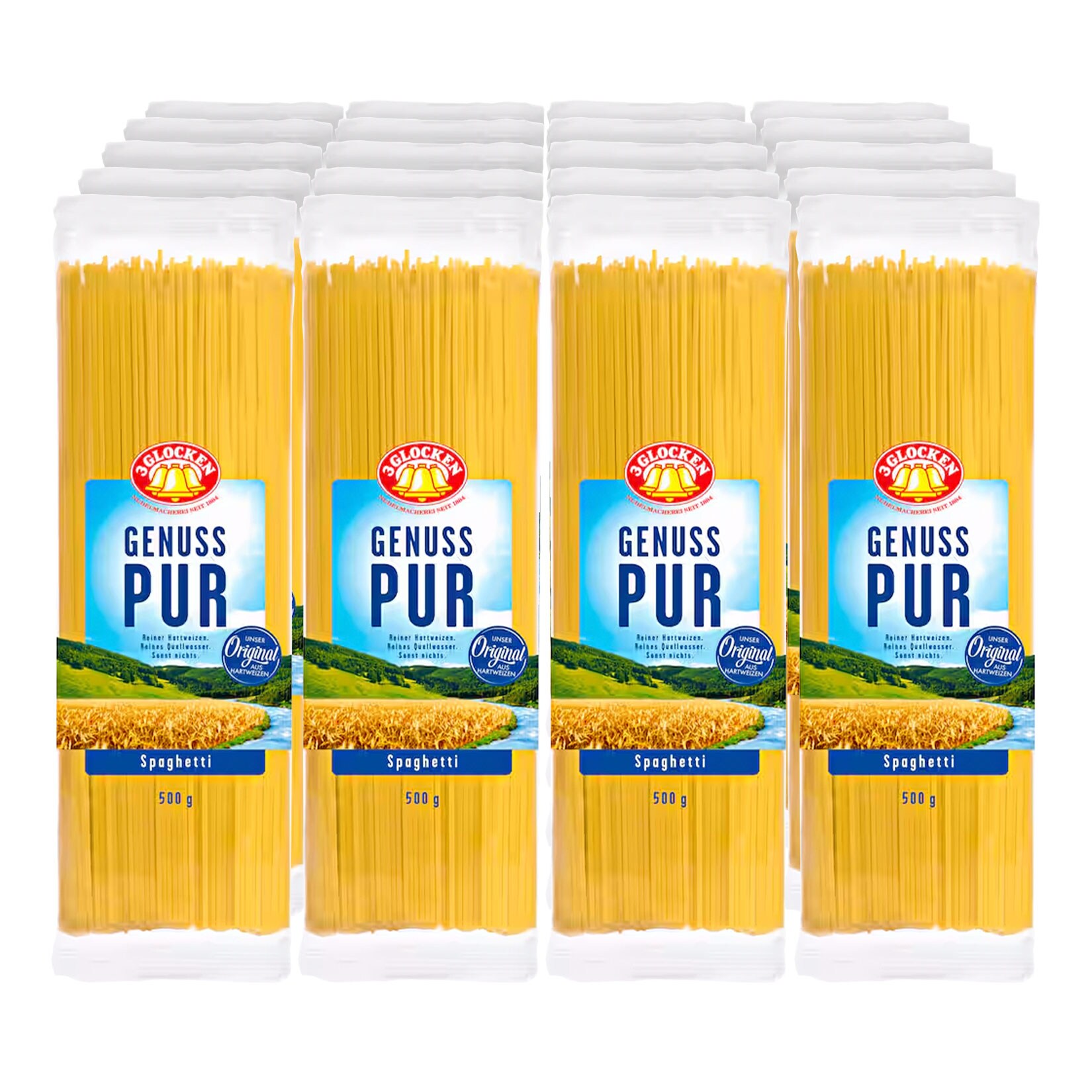 3 GLOCKEN GENUSS PUR Spaghetti 500g, 20er Pack - Bild 1