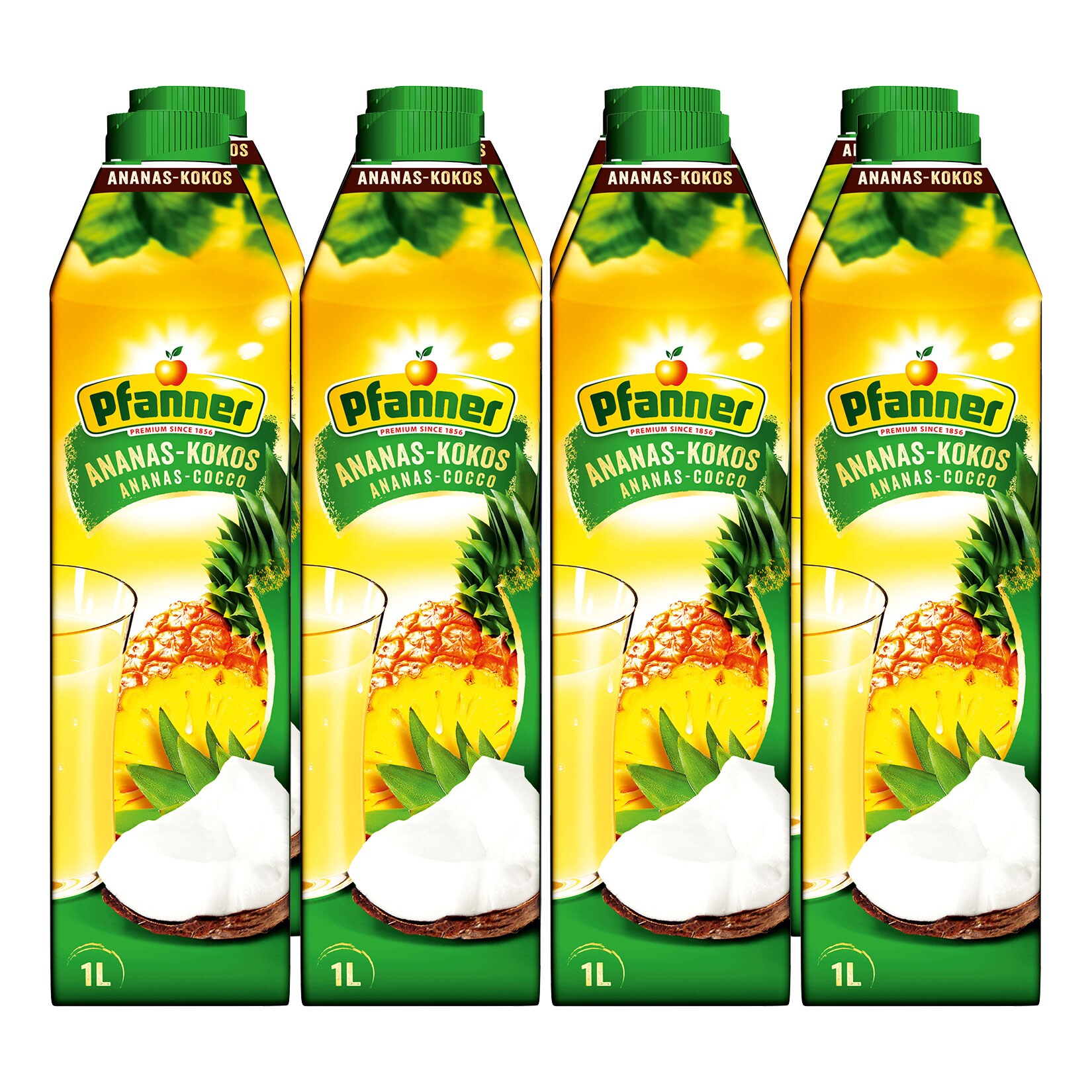 Pfanner Saft Anannas Kokosnuss 1,0 Liter, 8er Pack - Bild 1