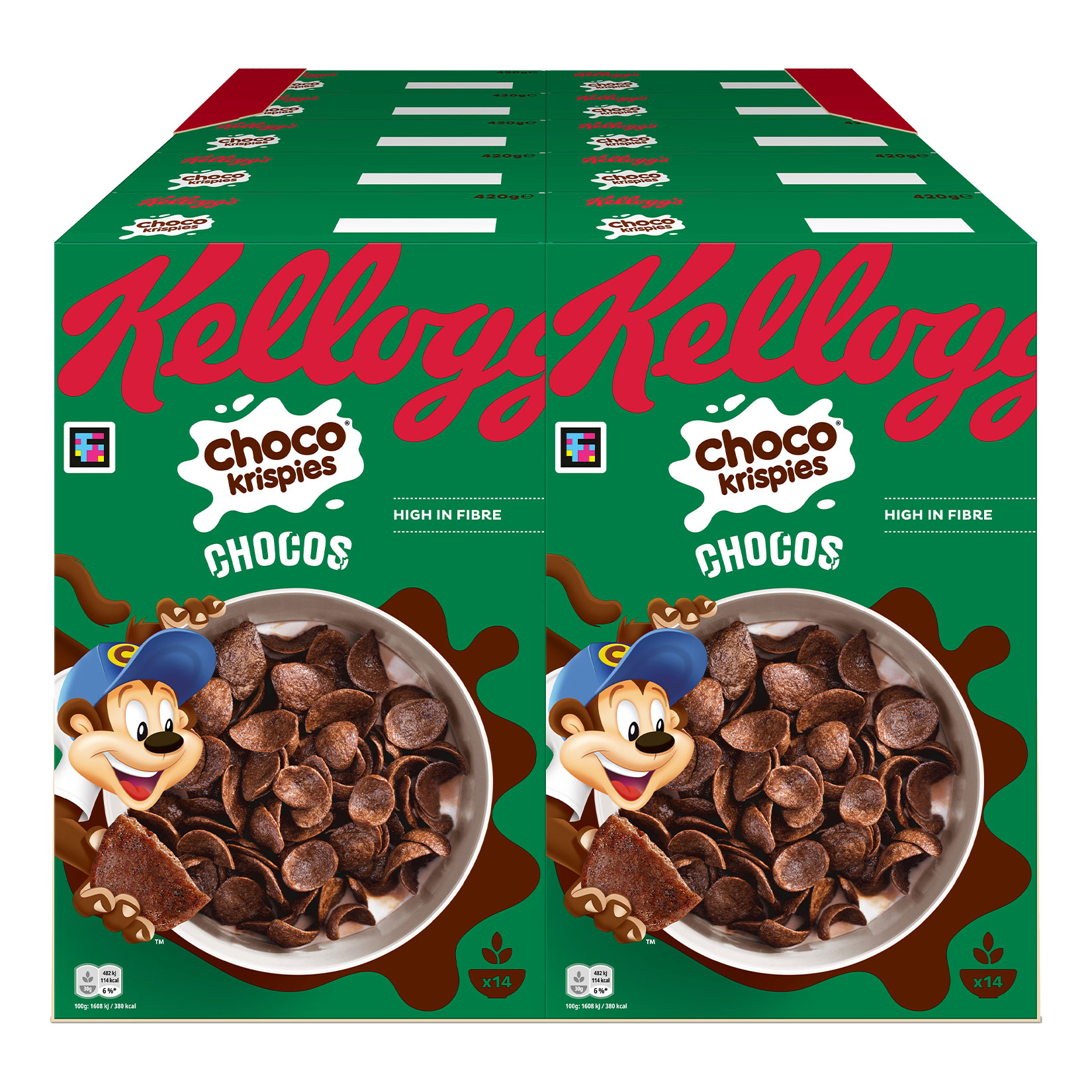 Kelloggs Choco Krispies Chocos 420g, 10er Pack - Bild 1