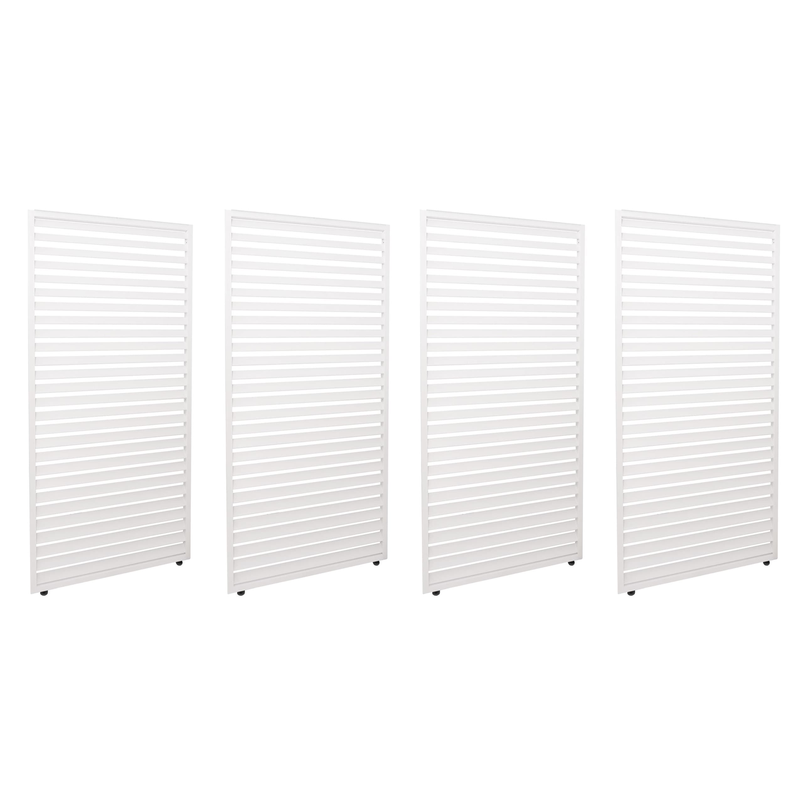 4er-Set Aluminium Paneele f&uuml;r Pergola MCW-L46, Terrassen&uuml;berdachung, Lamellenpaneel Modul, 204x369cm ~ wei&szlig; - Bild 1