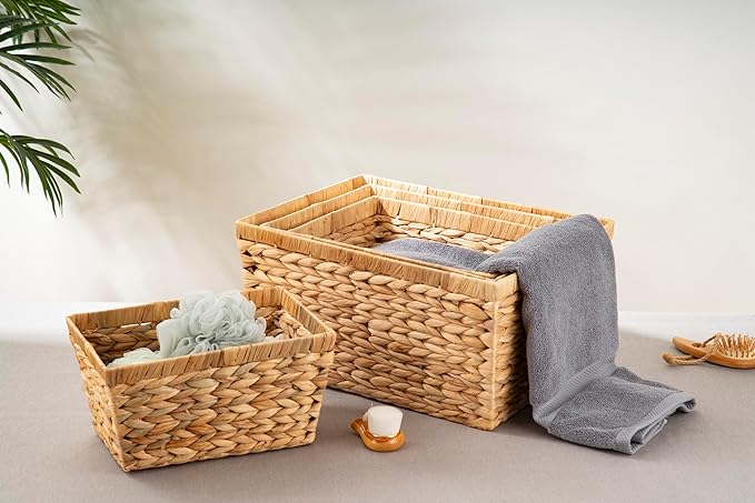 ECHTWERK Aufbewahrungskorb aus Wasserhyazinthe, 4er Set - Bild 1