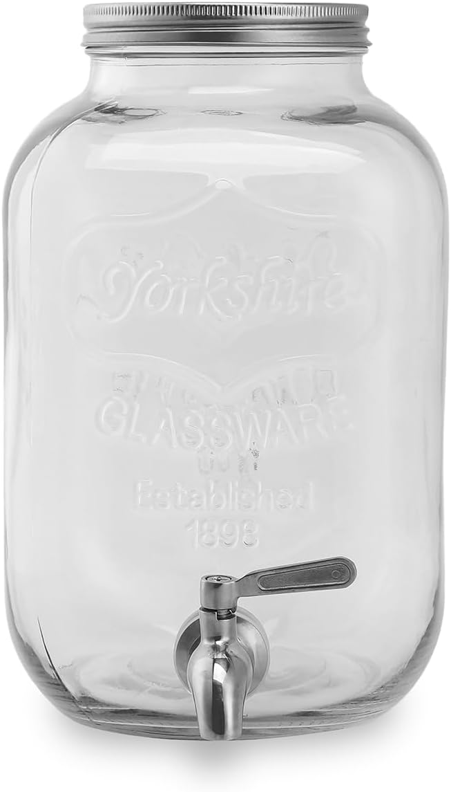 ECHTWERK Getr&auml;nkespender 5L - Glas, Deckel Silber - Bild 1