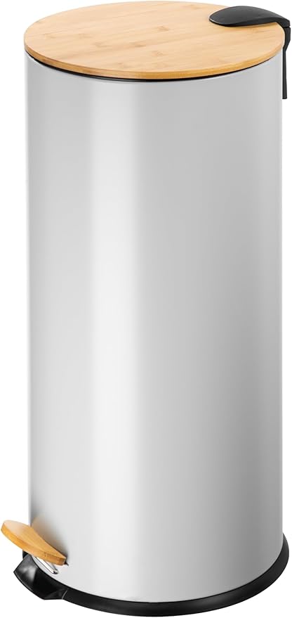 ECHTWERK Tretabfalleimer 30 l, Grau - Bild 1