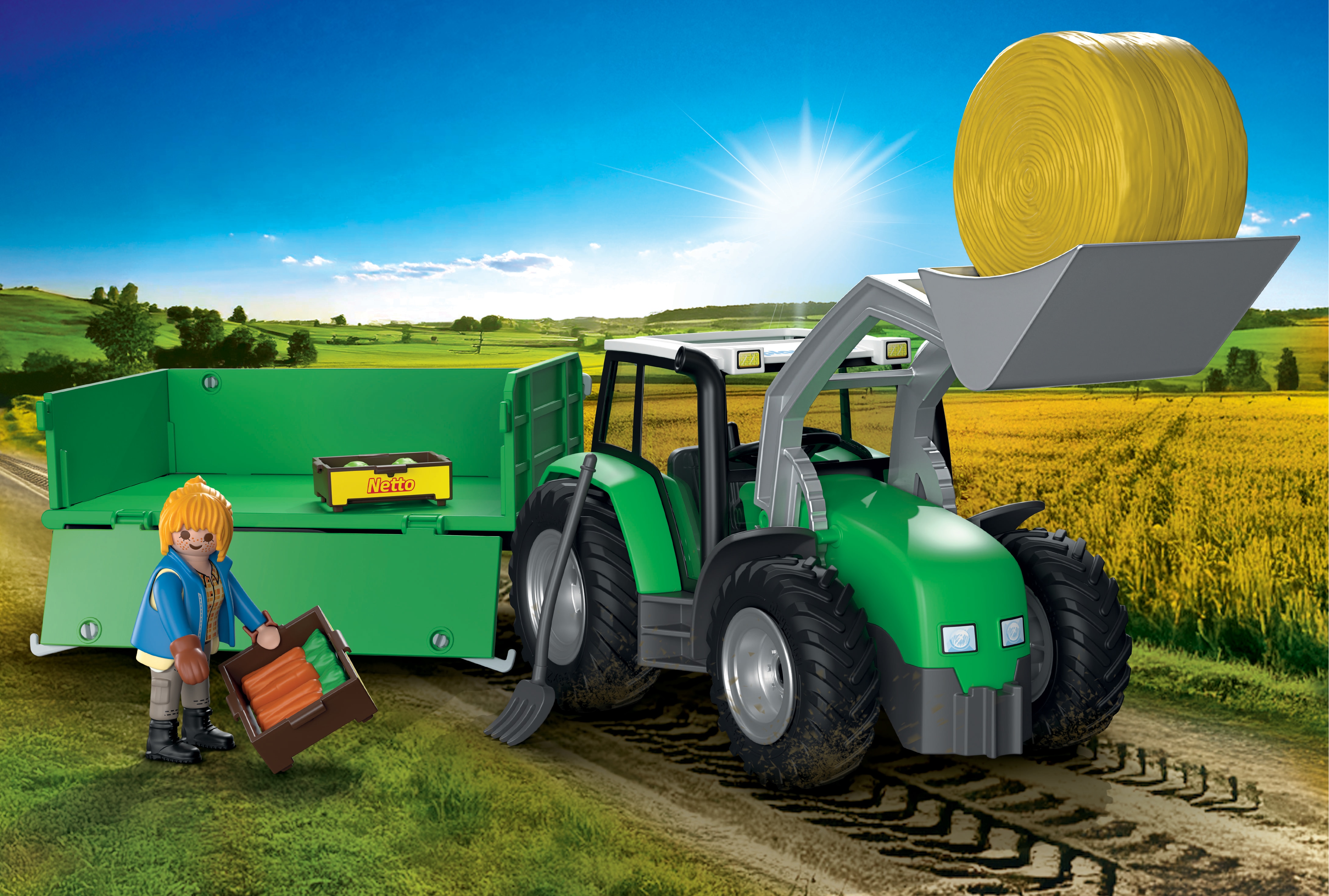 Playmobil Traktor mit Anh&auml;nger - Bild 1