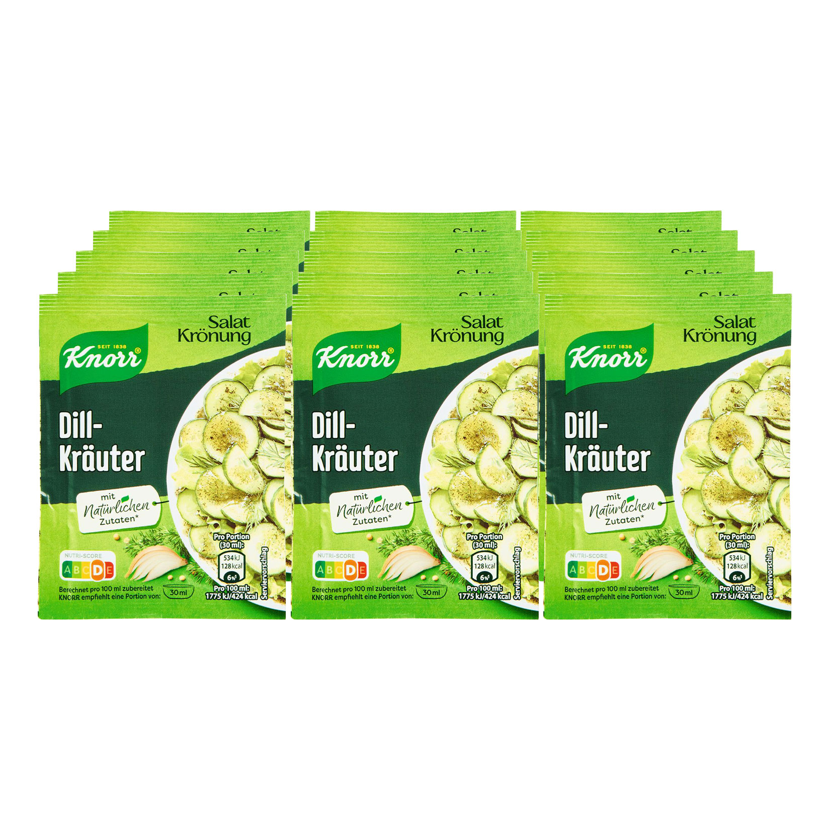Knorr Salatkr&ouml;nung Dillkr&auml;uter ergibt 5 x 90 ml, 15er Pack - Bild 1