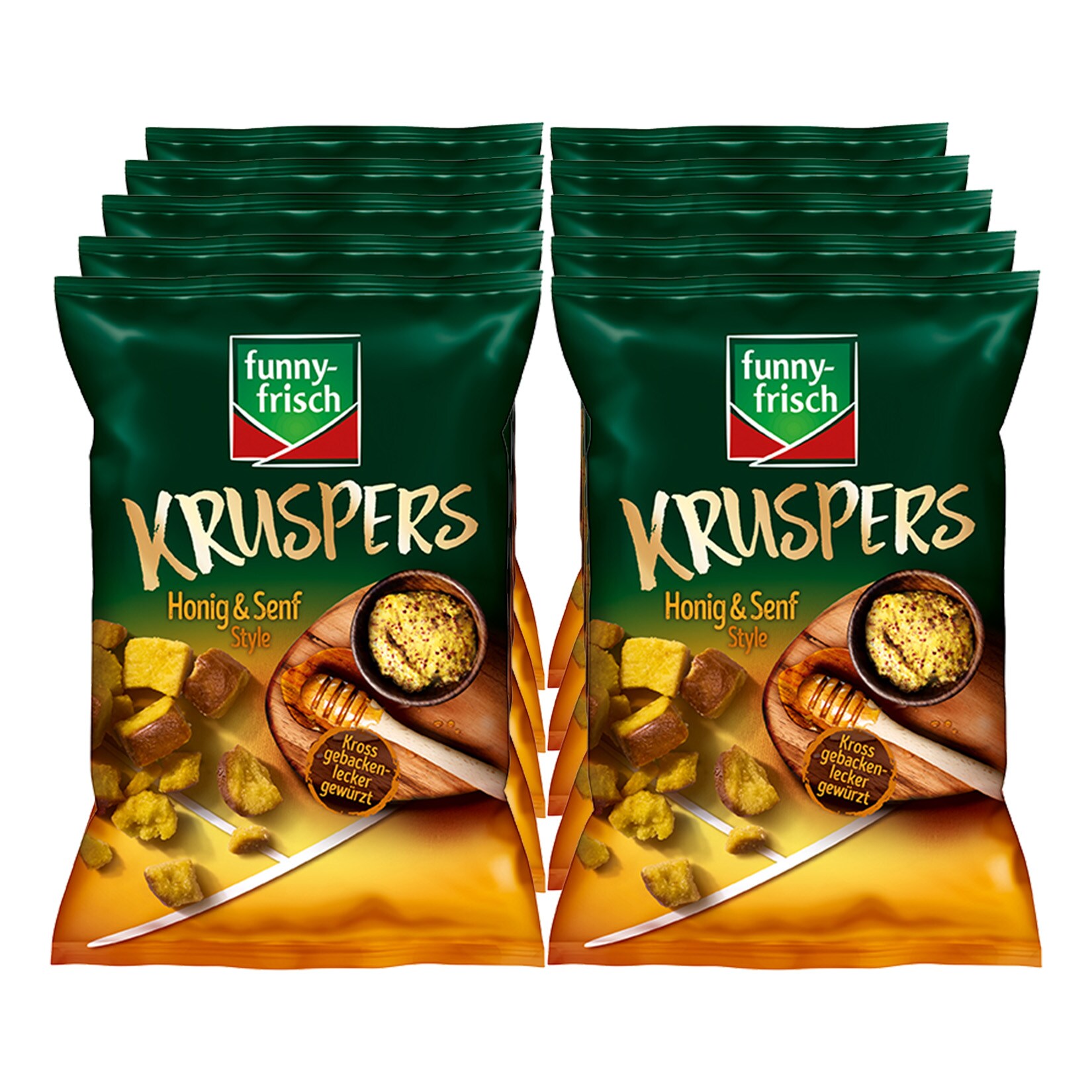 FunnyFrisch Kruspers Honig & Senf 120g, 10er Pack - Bild 1