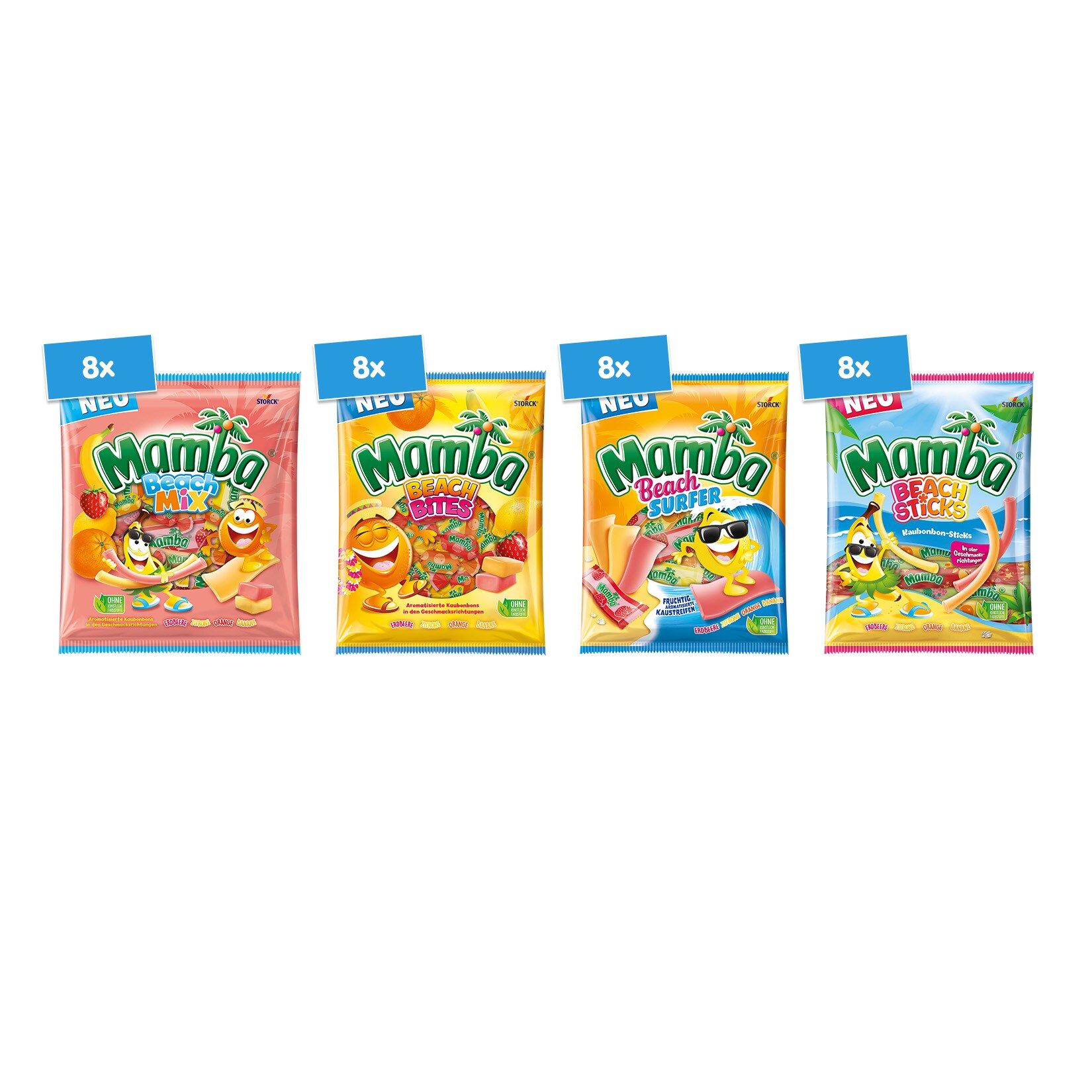 Mamba Beach 160 g, verschiedene Sorten, 32er Pack - Bild 1