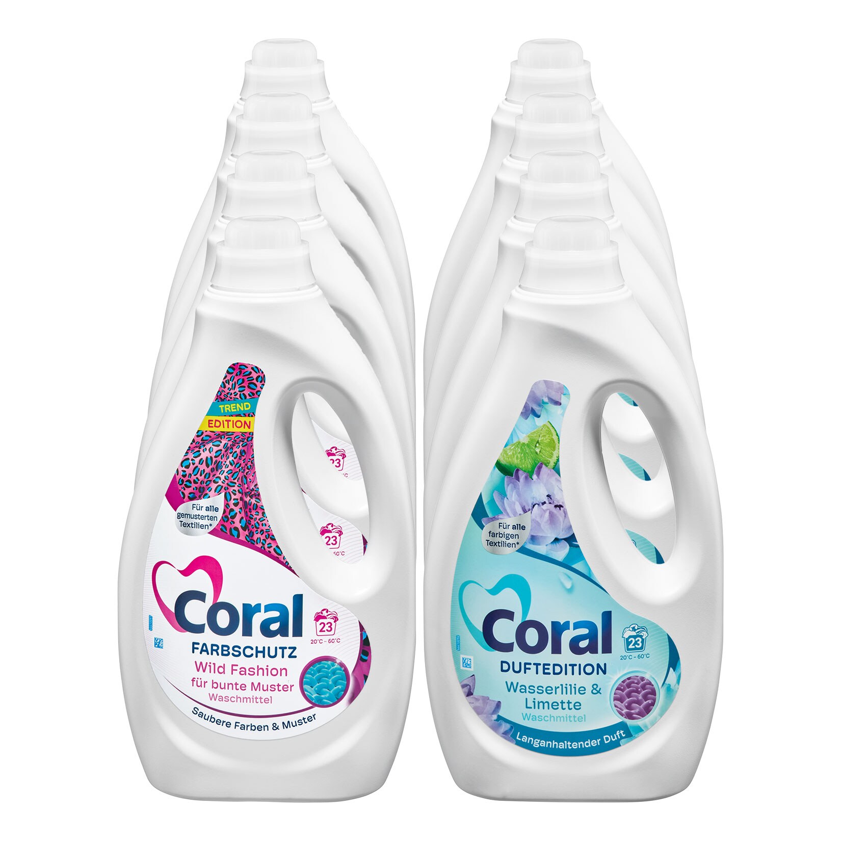 Coral Fl&uuml;ssigwaschmittel 23 WL, verschiedene Sorten, 8er Pack - Bild 1