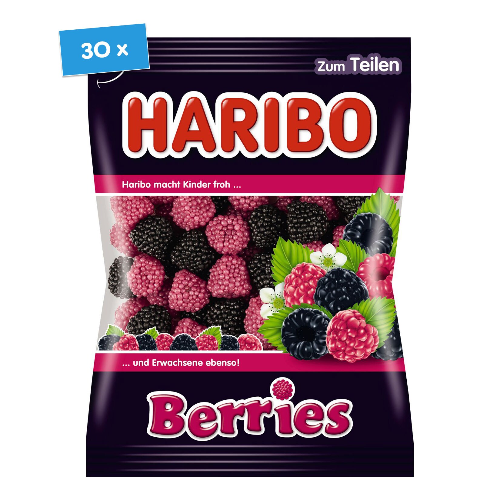 Haribo Fruchtgummi Berries 200 g, 30er Pack - Bild 1