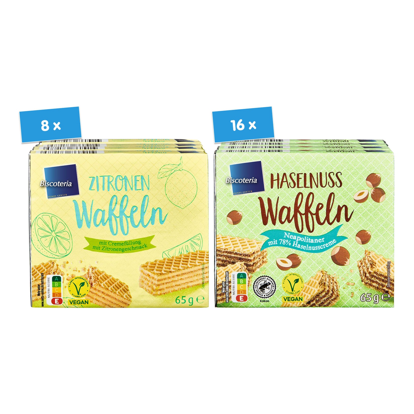 Biscoteria Waffelschnitten verschiedene Sorten 65 g, 24er Pack - Bild 1