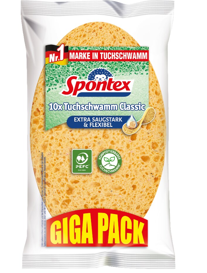 Tuchschwamm Classic PEFC x10 GIGAPACK