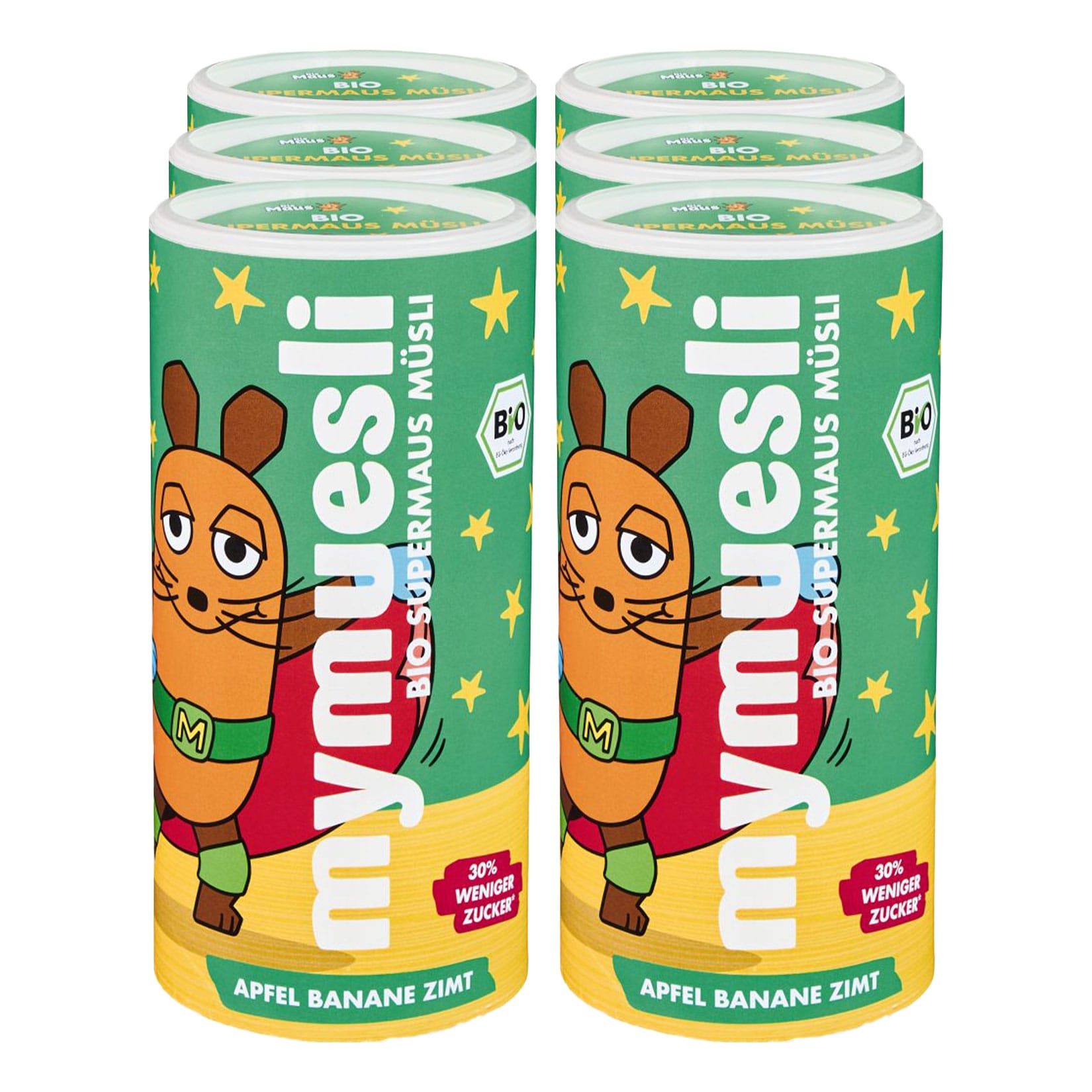 mymuesli Die Maus Apfel-Banane-M&uuml;sli Bio 340 g, 6er Pack - Bild 1