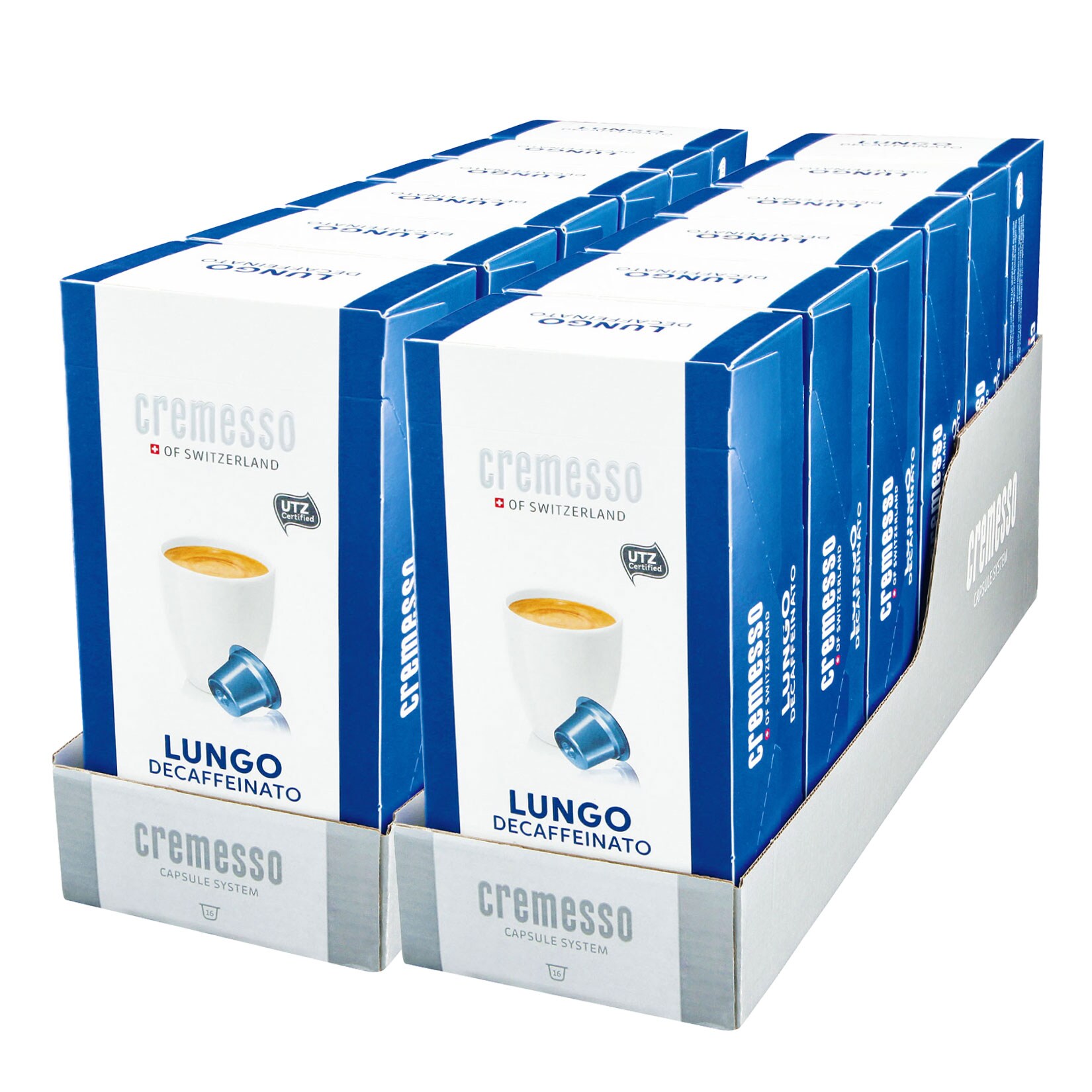 Cremesso Decaffeinato Lungo Kaffee 16 Kapseln 96 g, 12er Pack - Bild 1