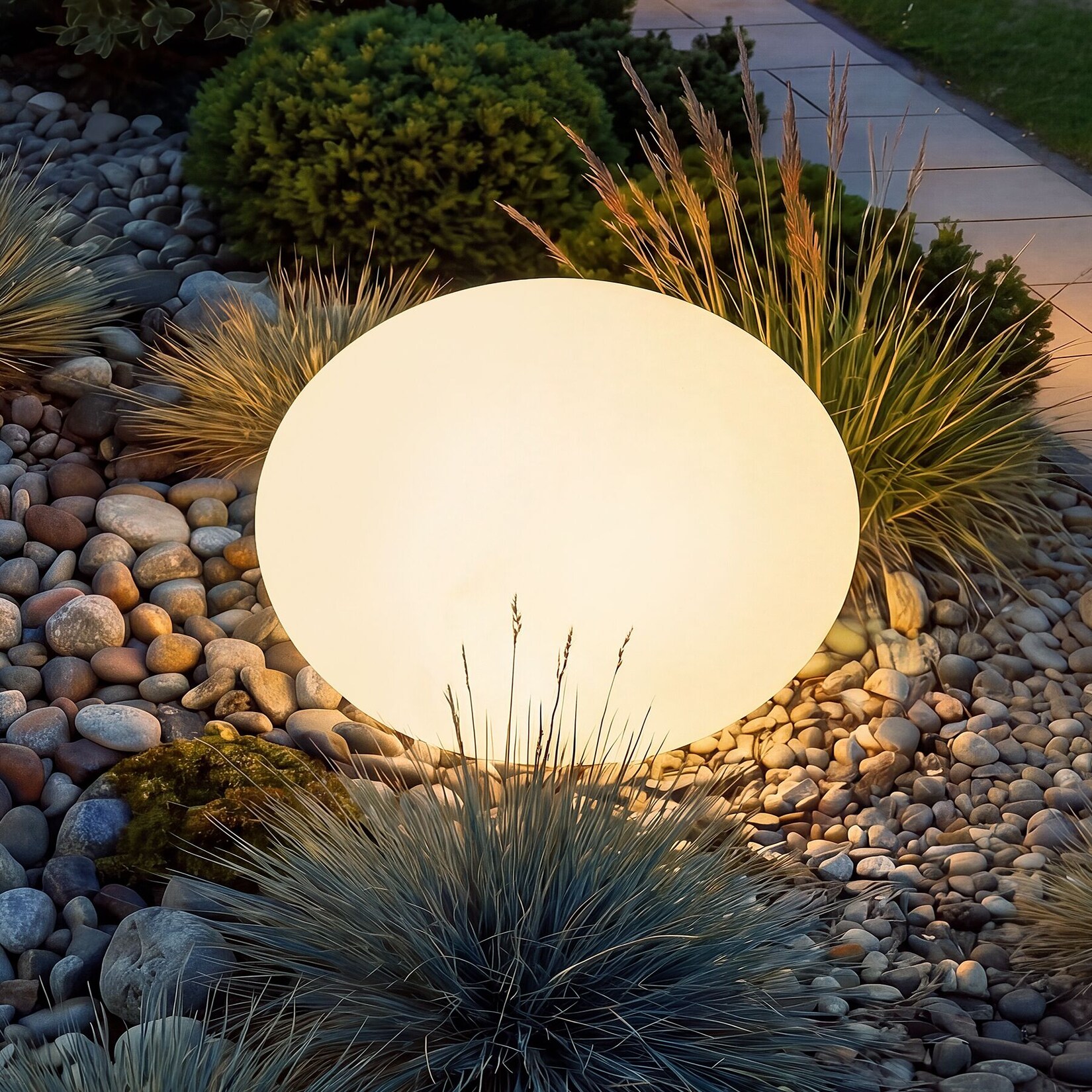 tectake® Kugelleuchte, mit LED-Beleuchtung, 12 W, samt Fernbedienung und Leuchtmittel, inklusive Erdspieß