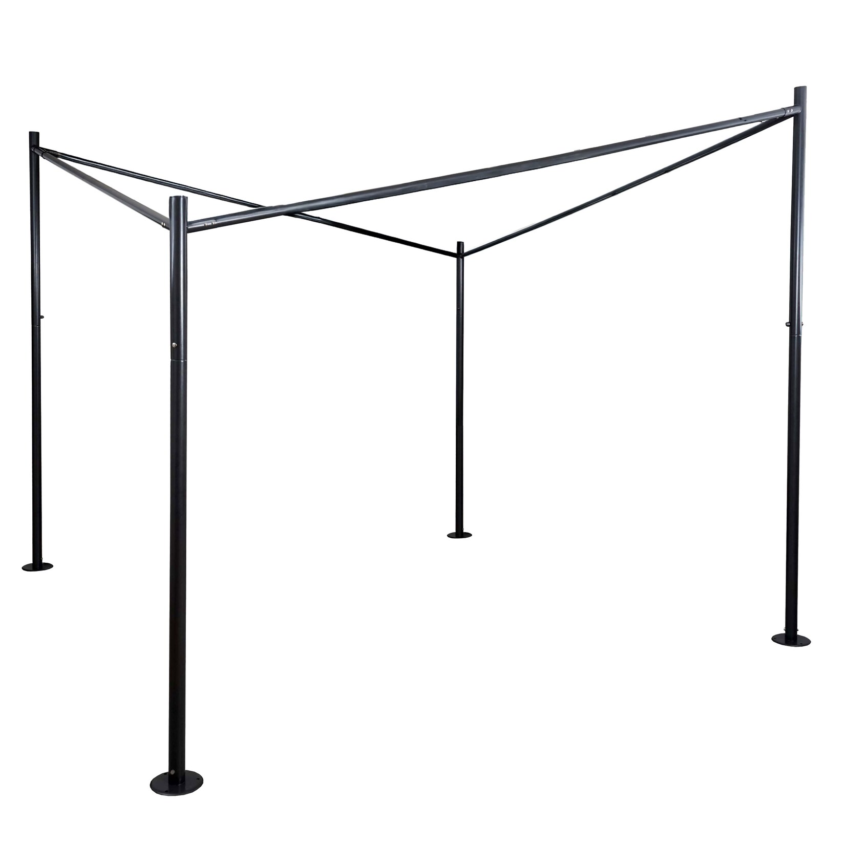 Pergola Gestell MCW-A41, Garten Pavillon Terrassenüberdachung Gestänge, stabiles 6cm Stahl-Gestell