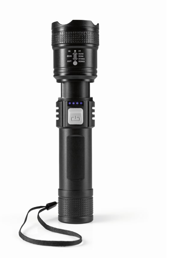 EASYmaxx Taschenlampe wiederaufladbar 3,7V schwarz - Bild 1