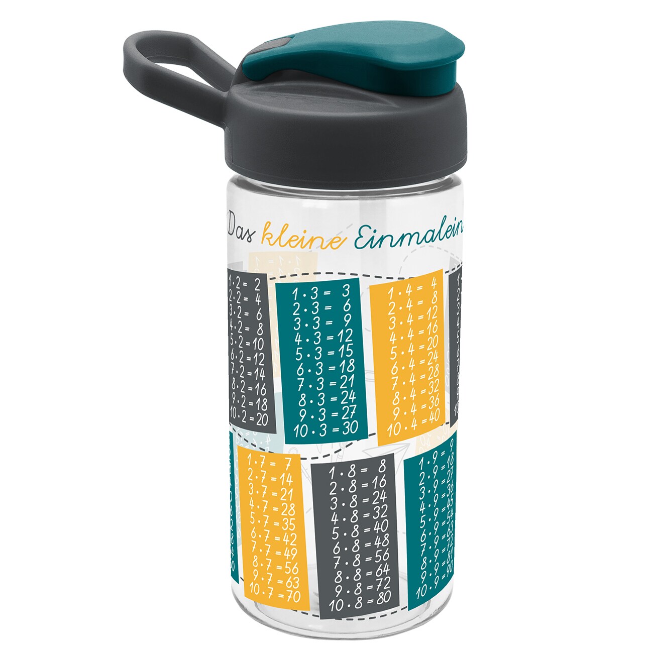 Trinkflasche Kleines 1x1-V2 t&uuml;rkis 480ml Tritan - Bild 1